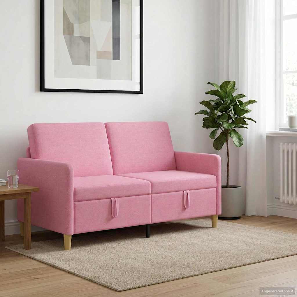 Sofa s pohranom Ružičasta 152 x 78 x 87 cm Poliester