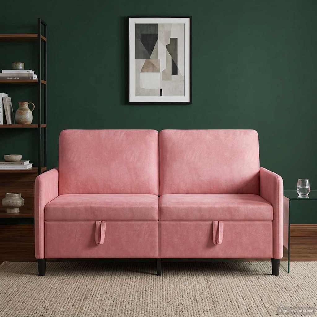 Sofa s pohranom Ružičasta 152 x 78 x 87 cm Poliester