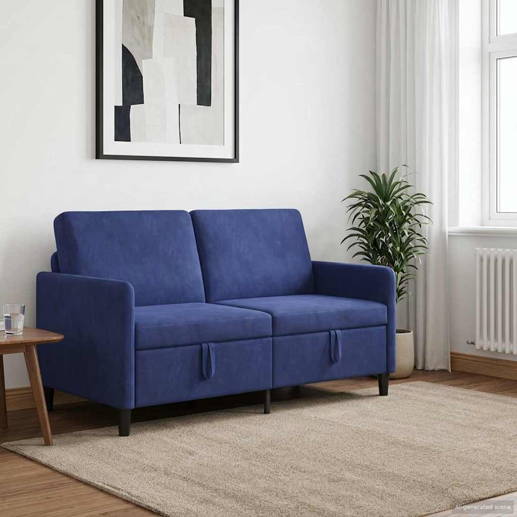 Sofa s pohranom Policijska plava 152 x 78 x 87 cm Poliester