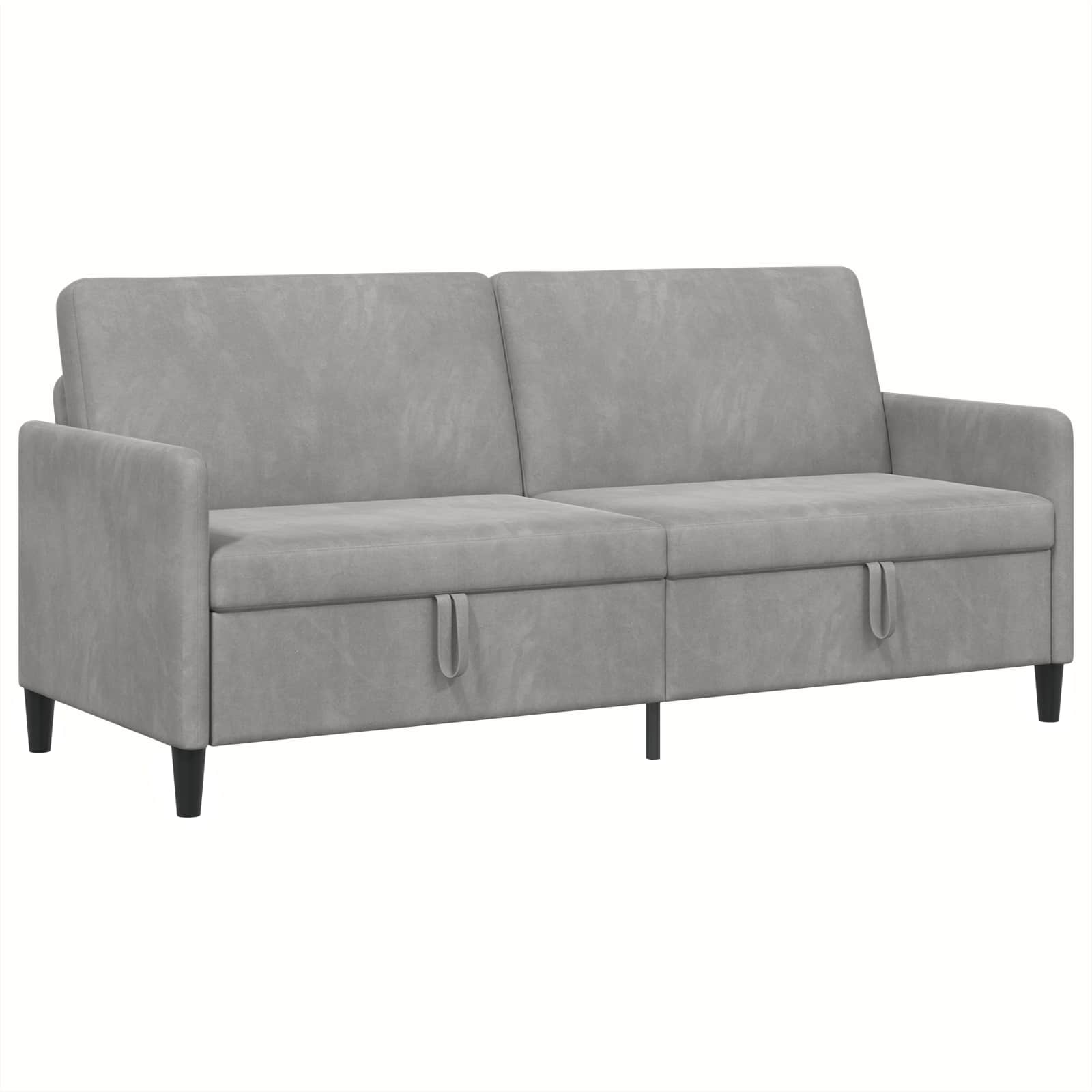 Sofa s pohranom Svjetlosiva 192 x 78 x 87 cm Poliester