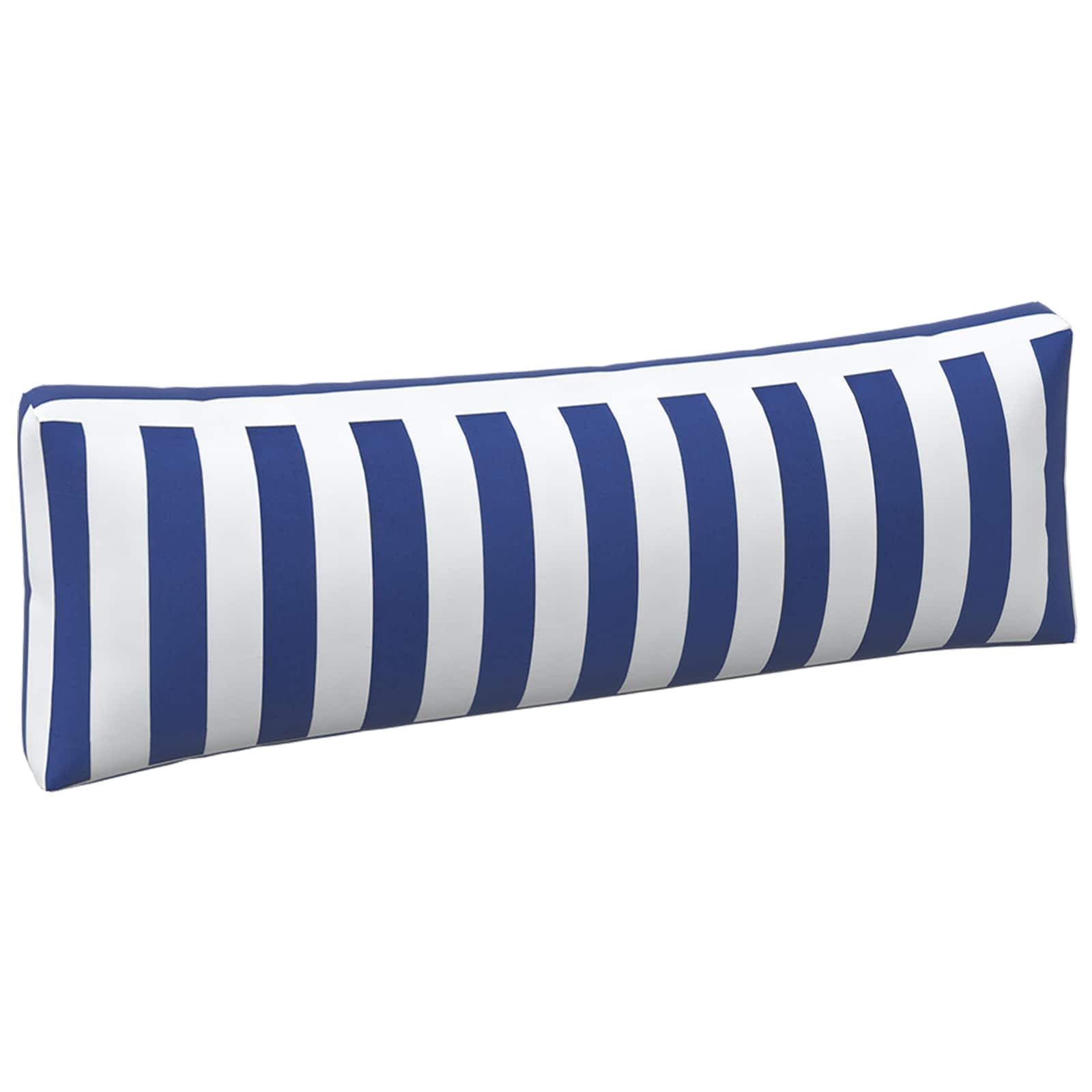 Jastučić za van 3 pcs Plava i bijela 103 x 58 x 10 cm Tkanina