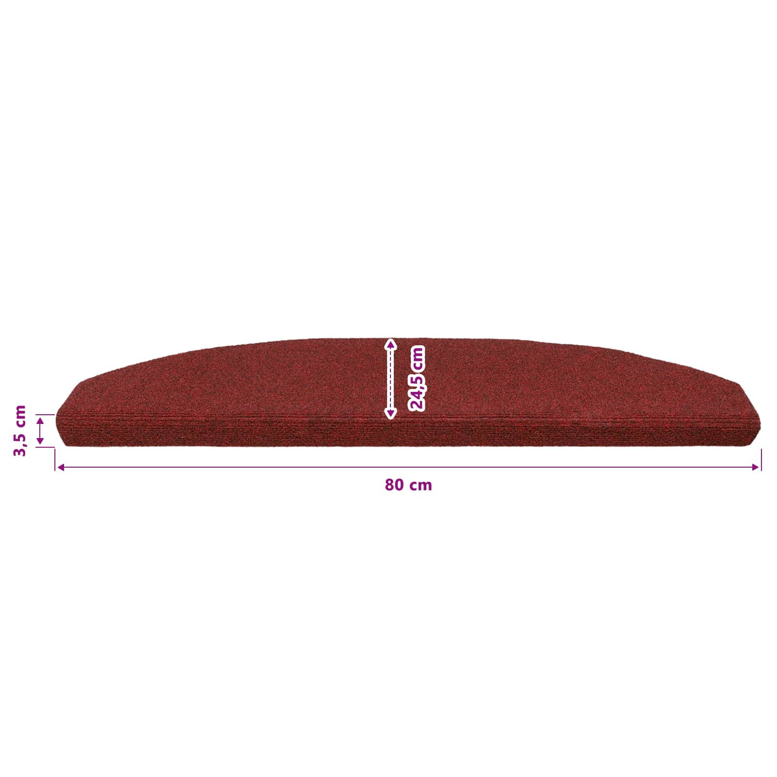 Samoljepljivi stepenasti ulošci 15 pcs Bordeaux Crvena