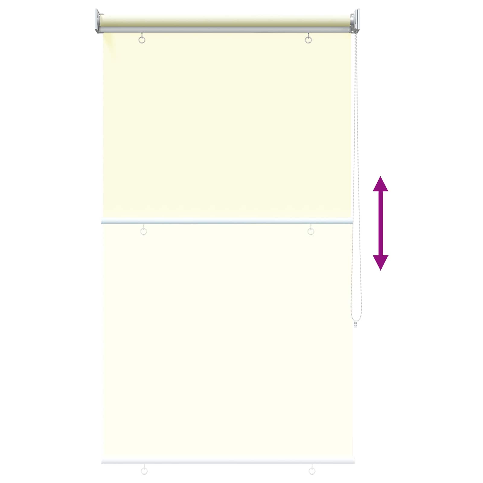 Roleta zaštita od UV zračenja Krem 100 x 140 cm Poliester