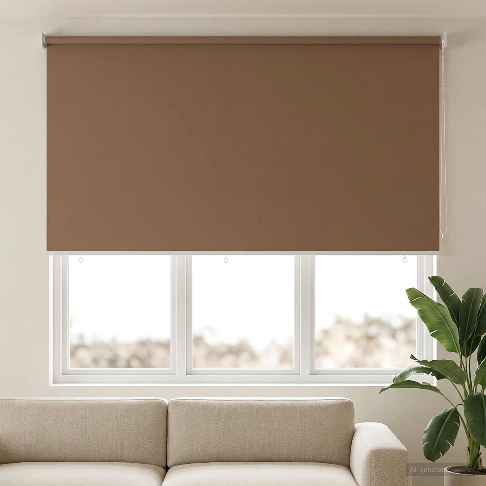 Roleta zaštita od UV zračenja Sivosmeđa 160 x 140 cm Poliester