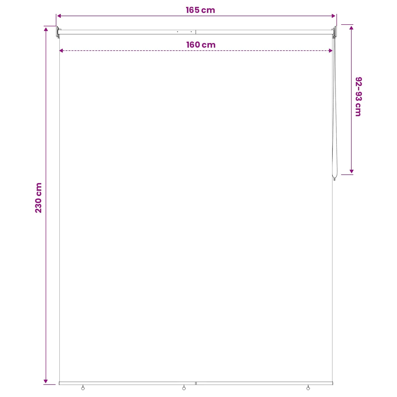 Roleta zaštita od UV zračenja Sivosmeđa 160 x 230 cm Poliester
