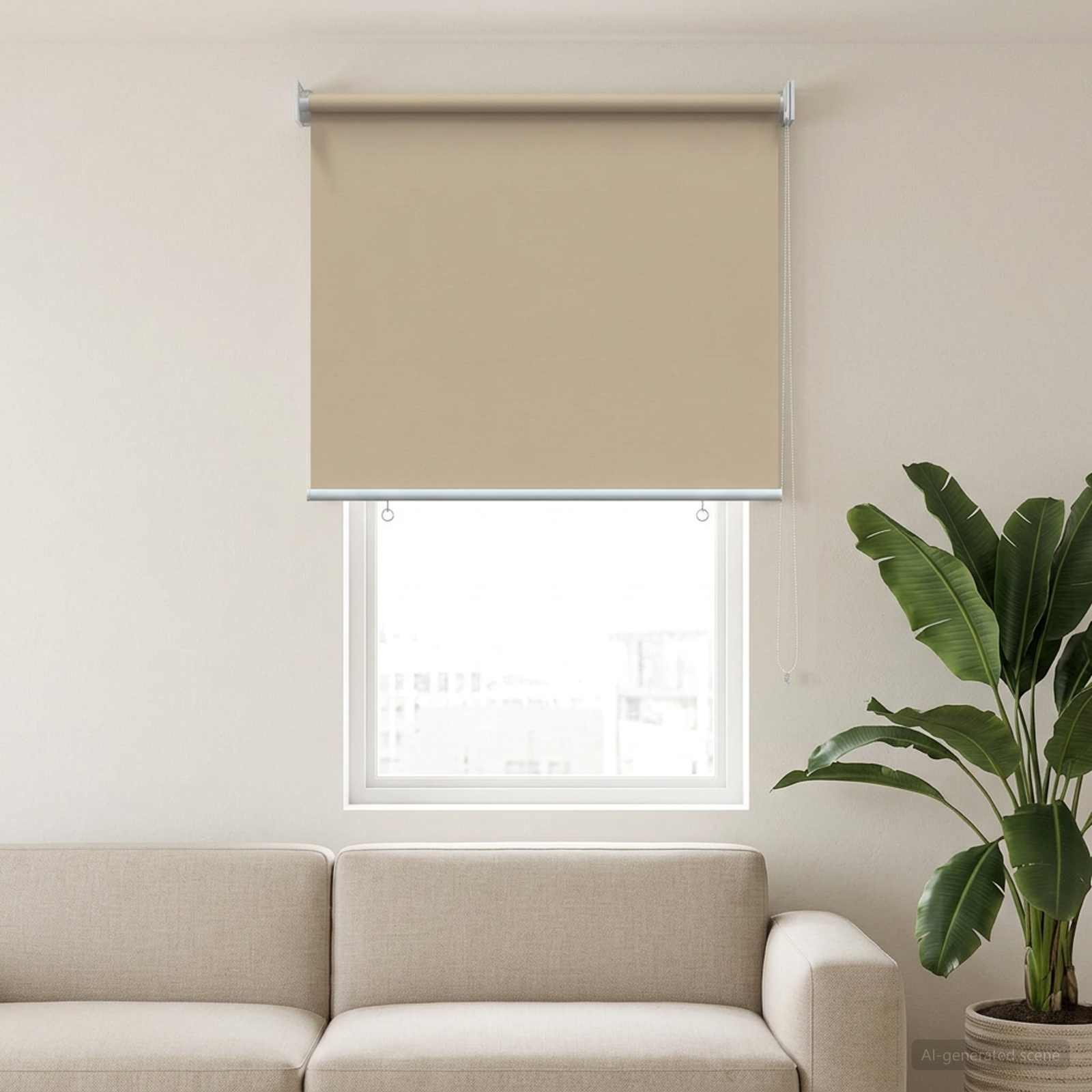 Roleta zaštita od UV zračenja Bež 60 x 140 cm Poliester