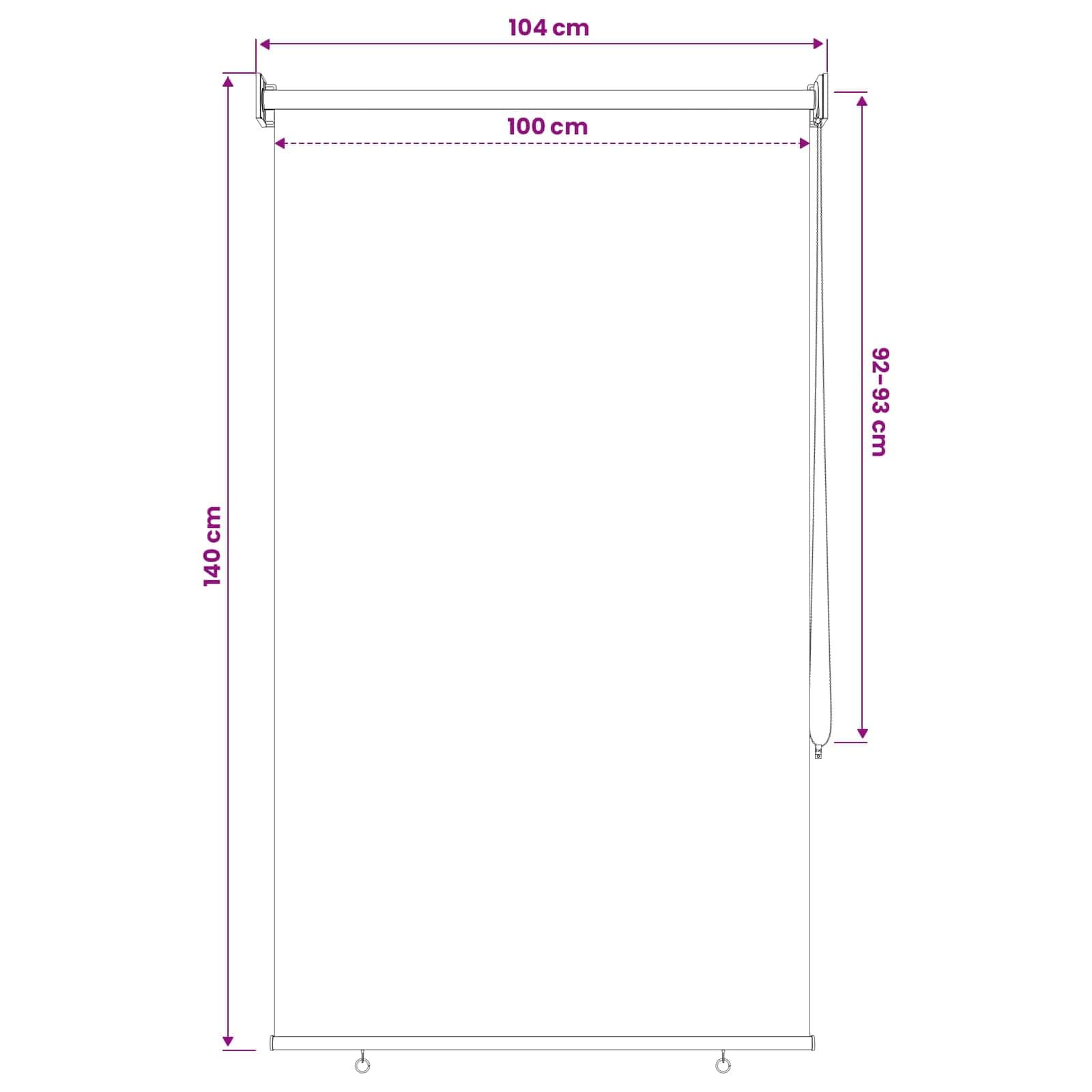 Roleta zaštita od UV zračenja Bež 100 x 140 cm Poliester