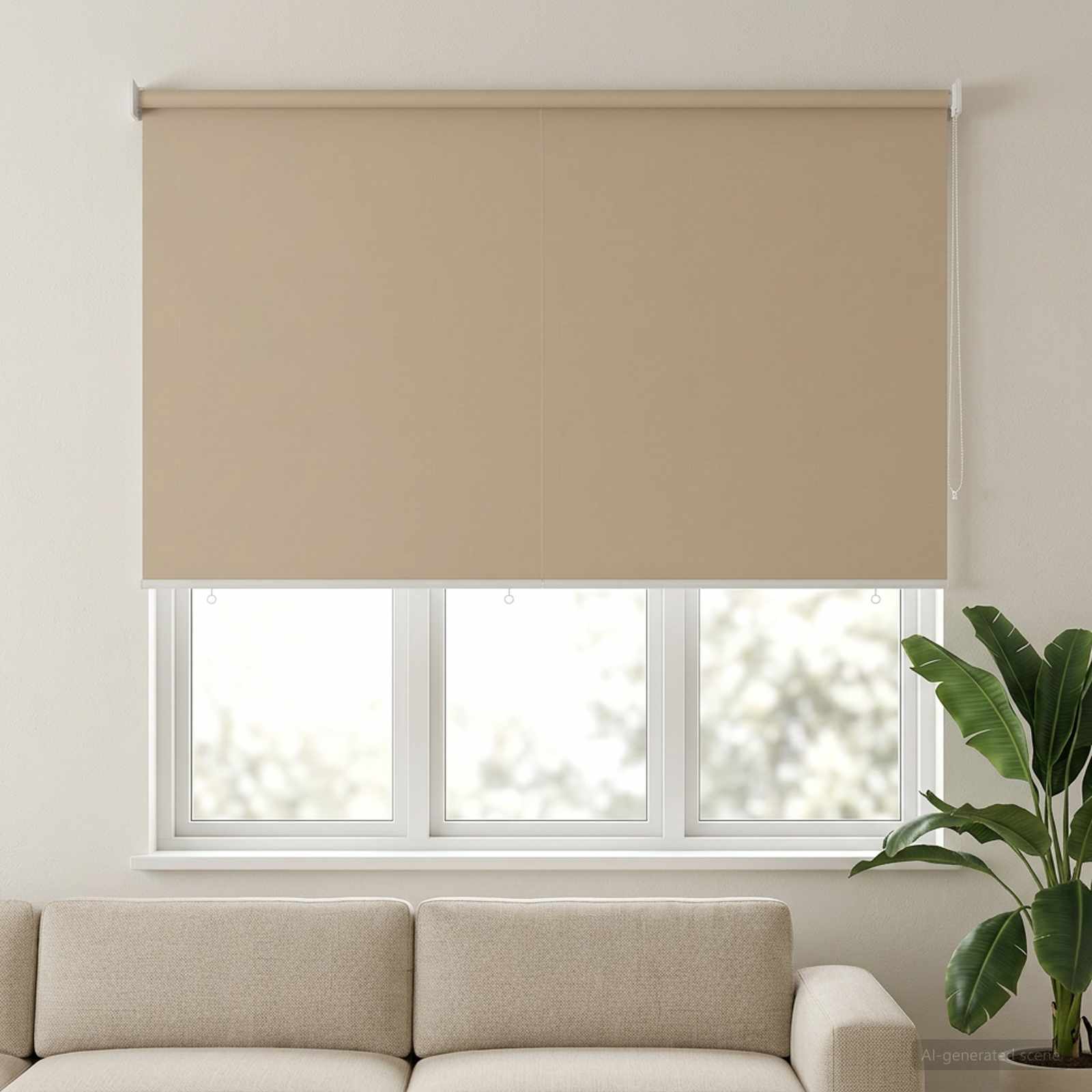 Roleta zaštita od UV zračenja Bež 160 x 140 cm Poliester