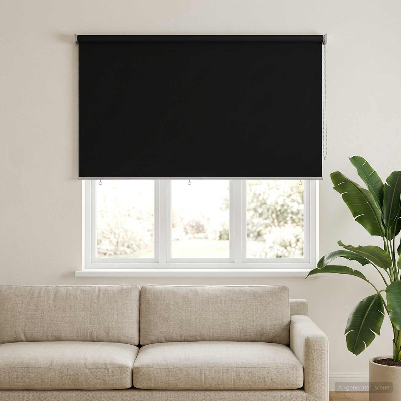 Roleta zaštita od UV zračenja Crna 200 x 140 cm Poliester