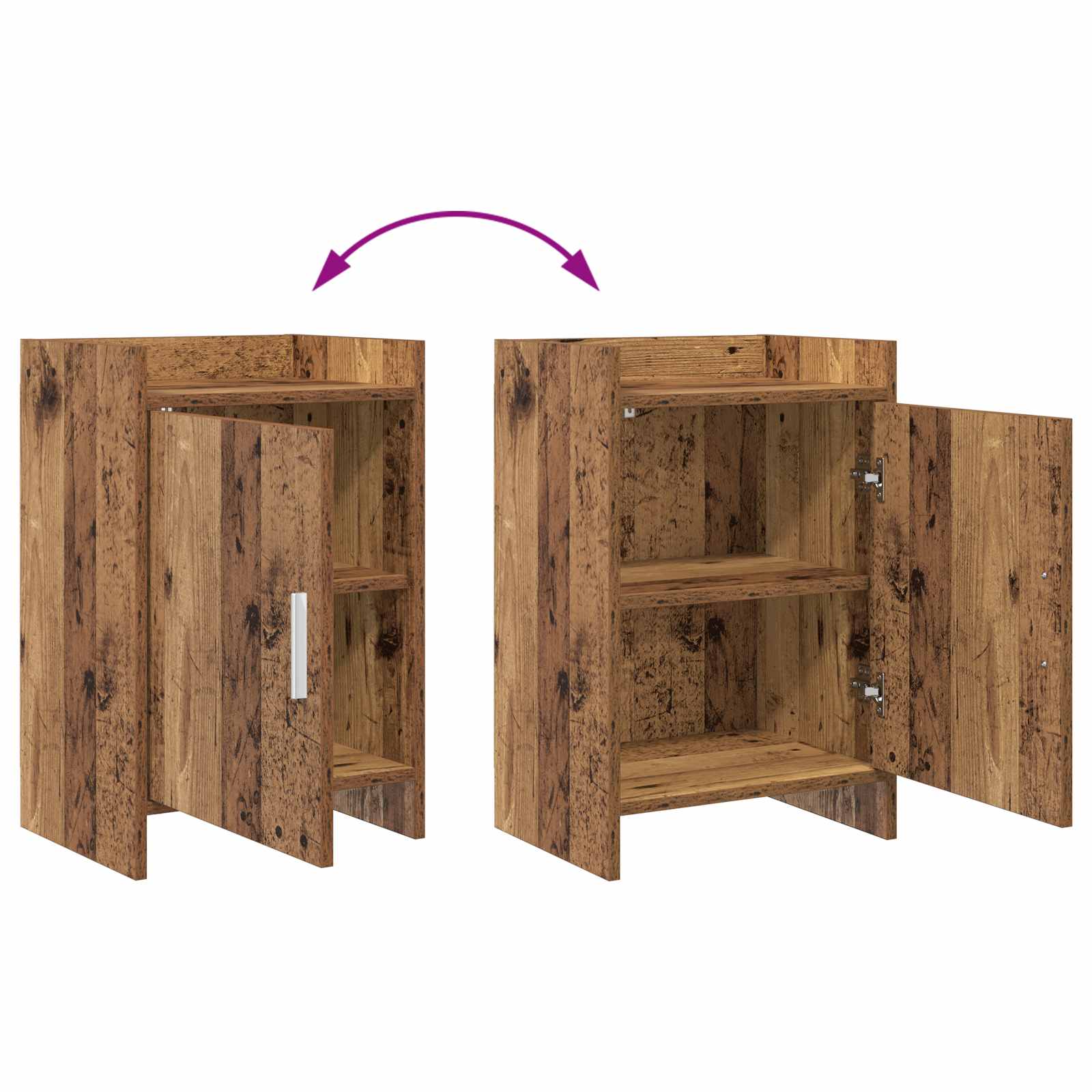 Noćni ormarići 2 pcs Staro drvo 40 x 30 x 60 cm