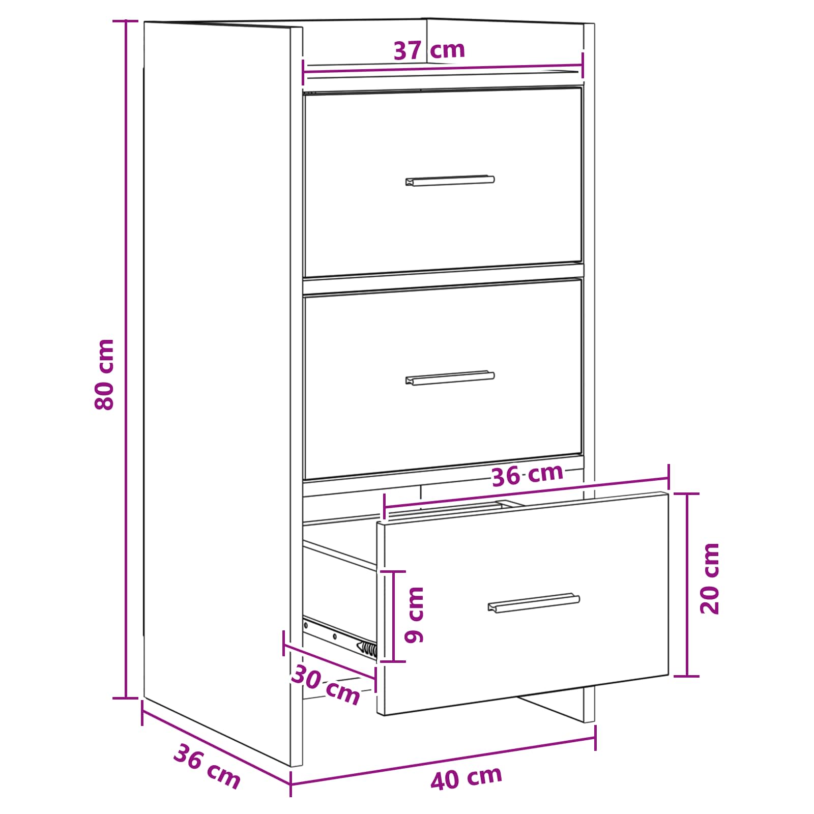 Kreveta Betonska siva 40 x 36 x 80 cm Konstruirano drvo
