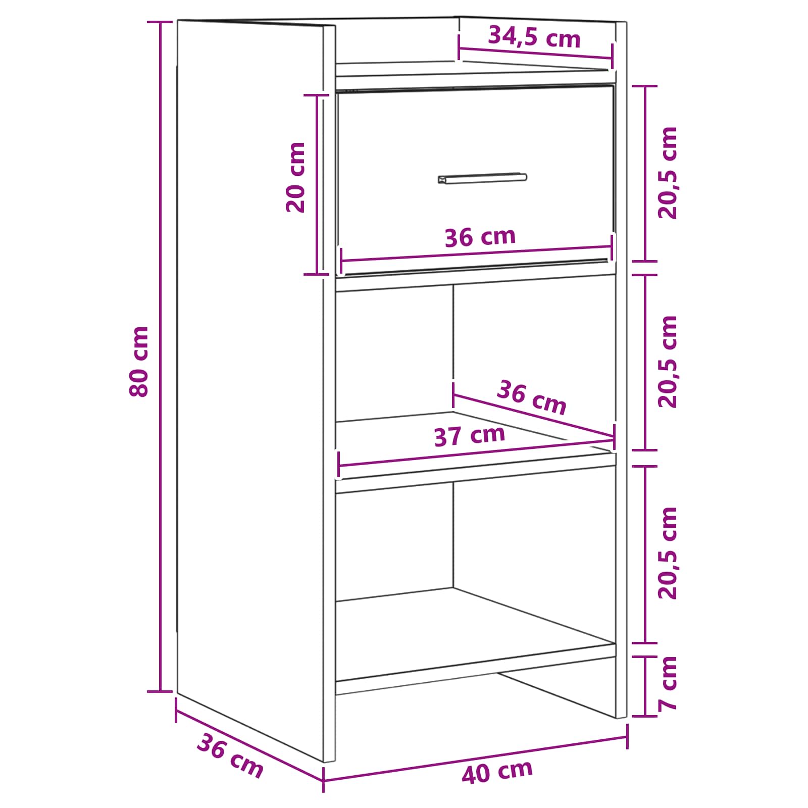 Kreveta Staro drvo 40 x 36 x 80 cm Konstruirano drvo