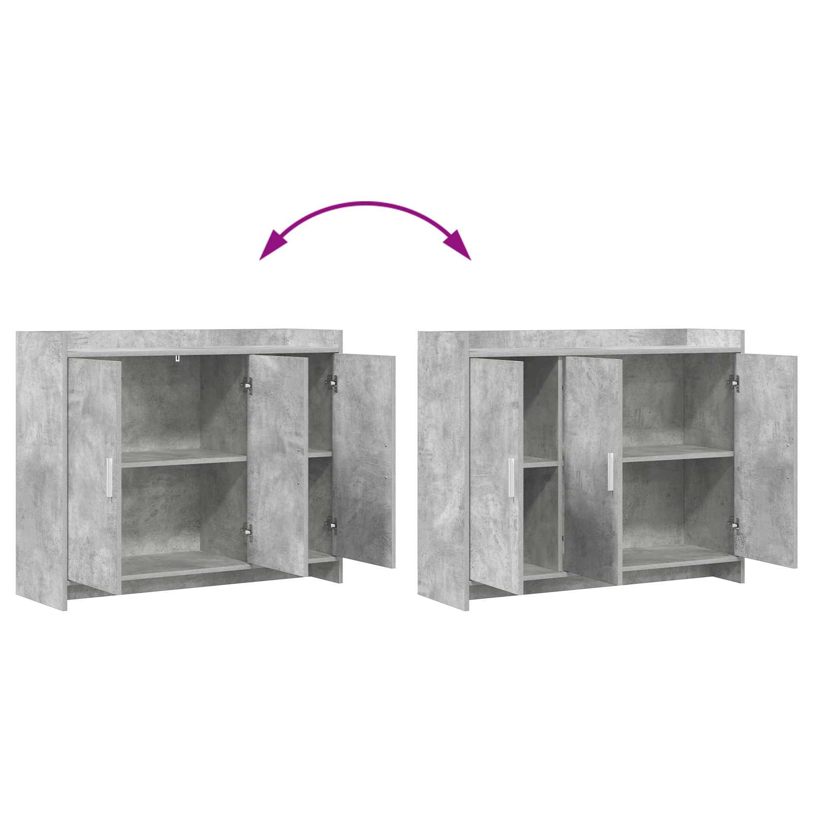 Kreveta Betonska siva 98,5 x 33 x 80 cm Konstruirano drvo
