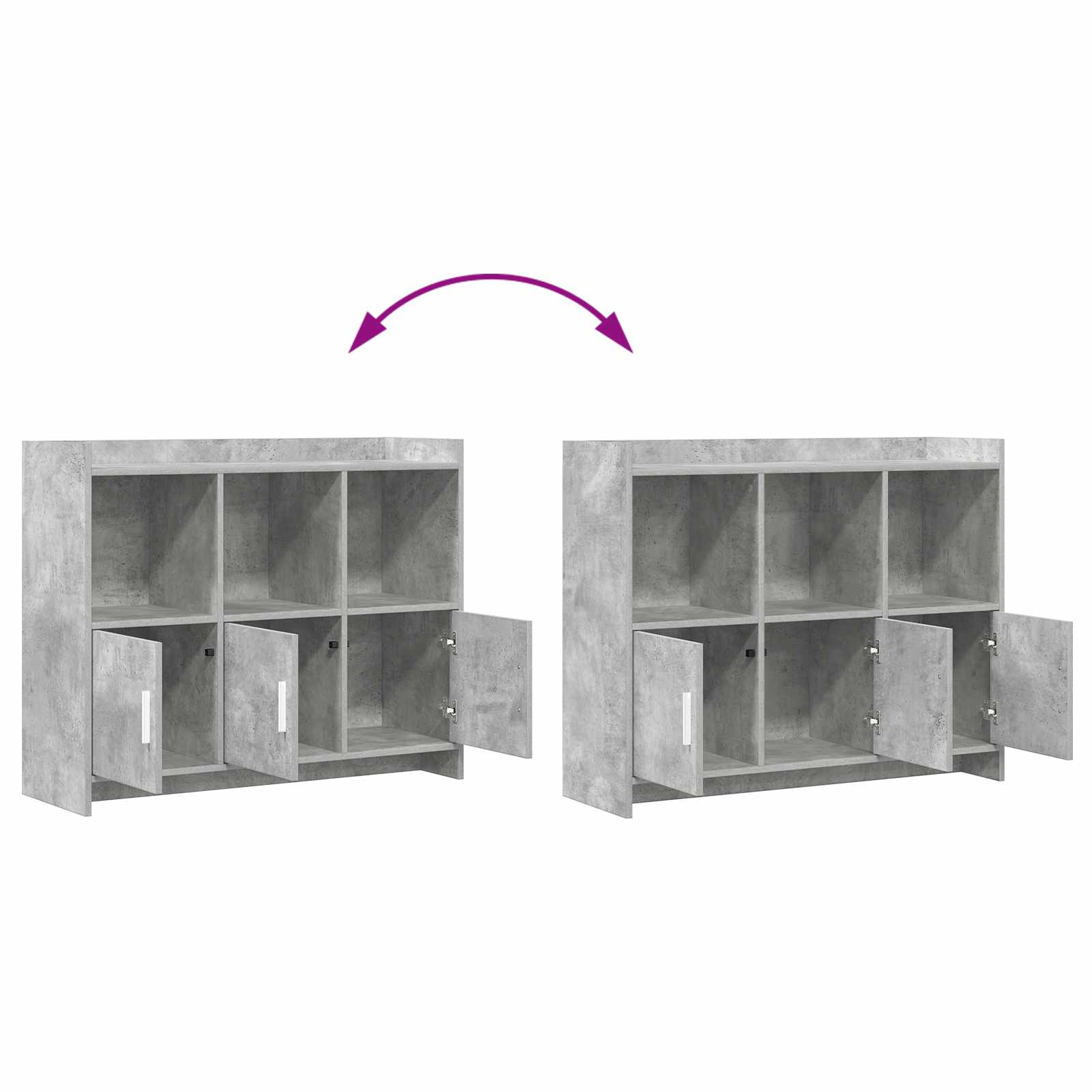 Kreveta Betonska siva 98,5 x 33 x 80 cm Konstruirano drvo