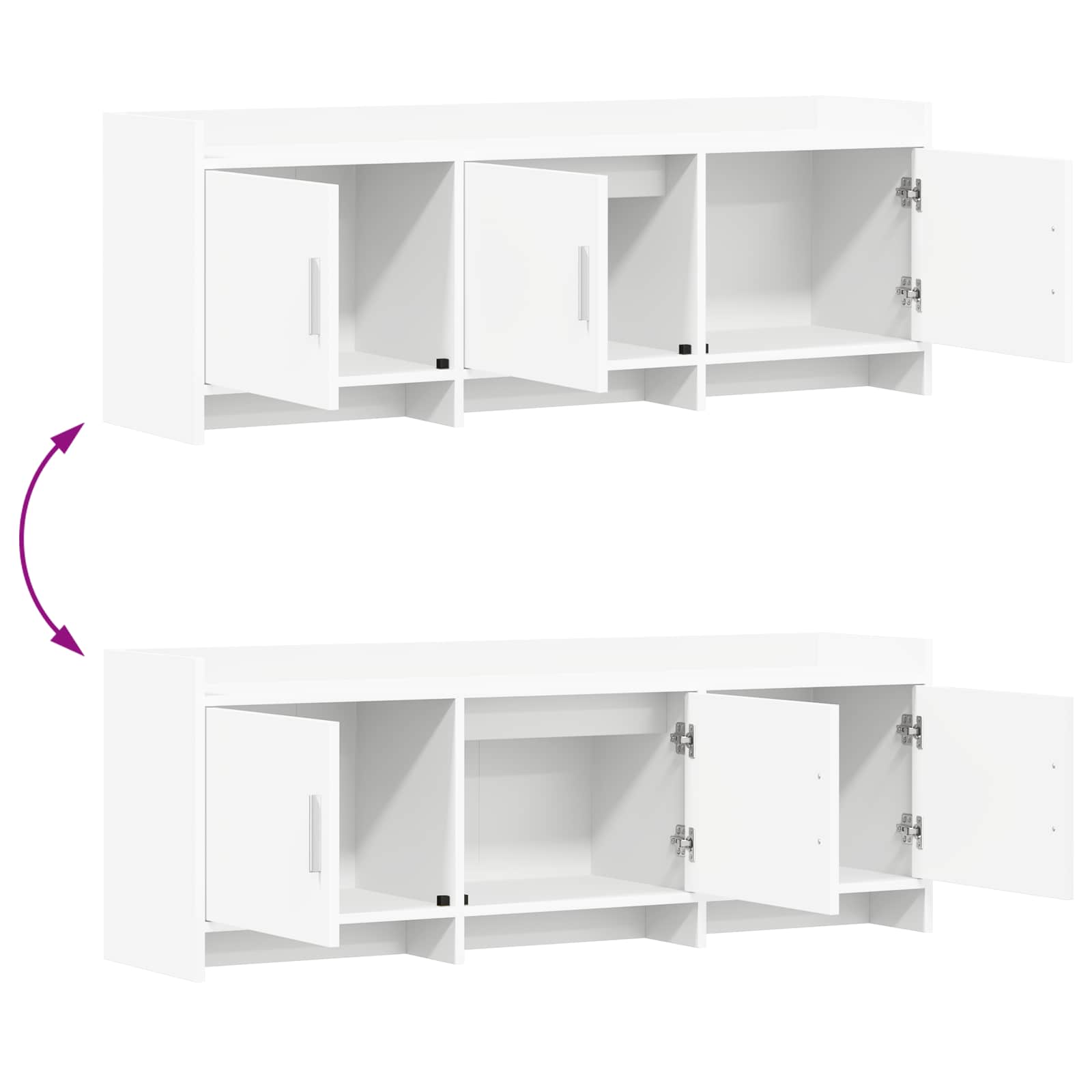 TV ormar 130 x 33 x 47 cm Bijela Konstruirano drvo