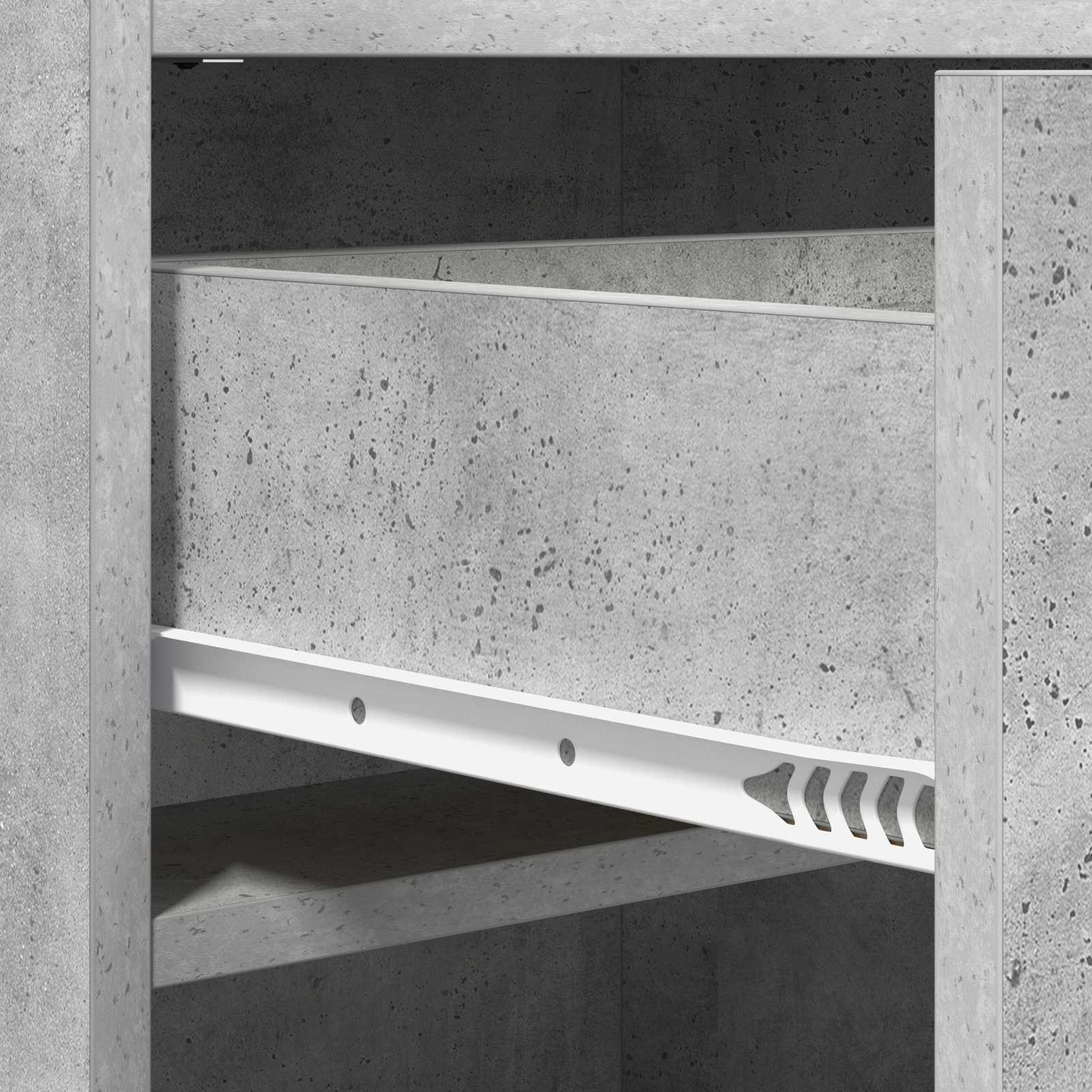 Ormar za cipele Betonska siva 48 x 36 x 92 cm Konstruirano drvo