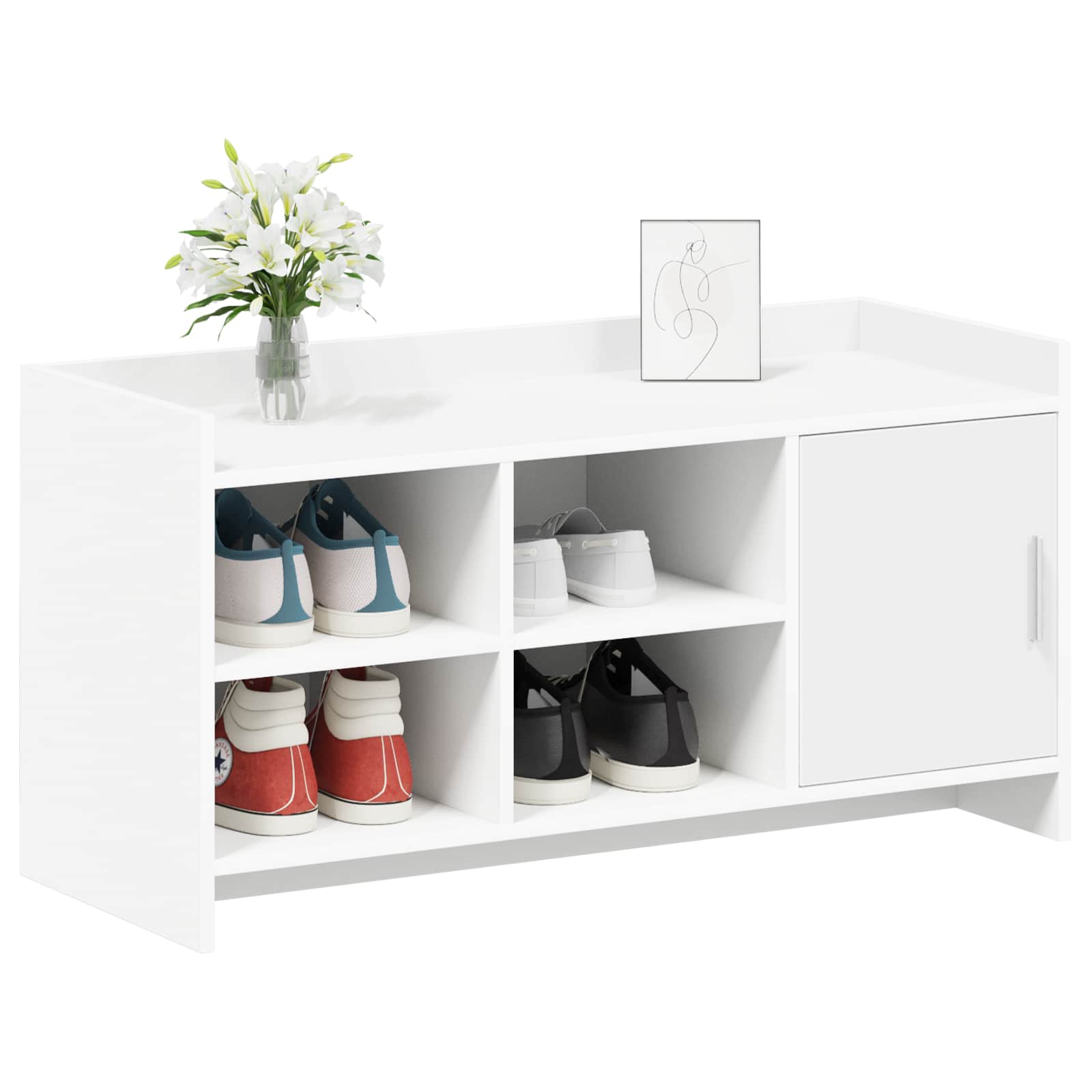 Ormar za cipele Bijela 100 x 39,5 x 51 cm Konstruirano drvo