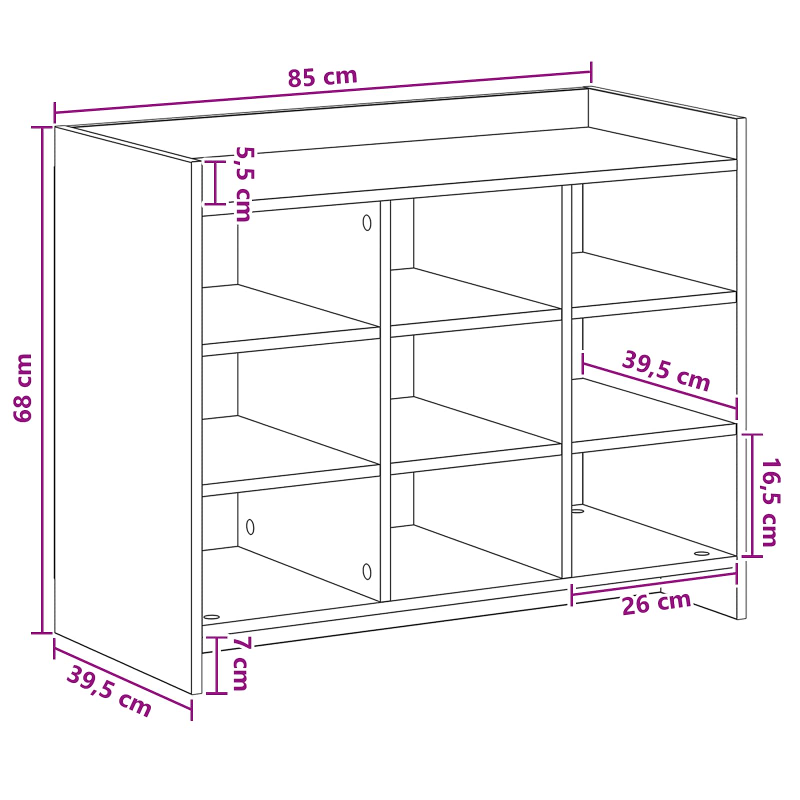 Ormar za cipele Staro drvo 85 x 39,5 x 70 cm Konstruirano drvo
