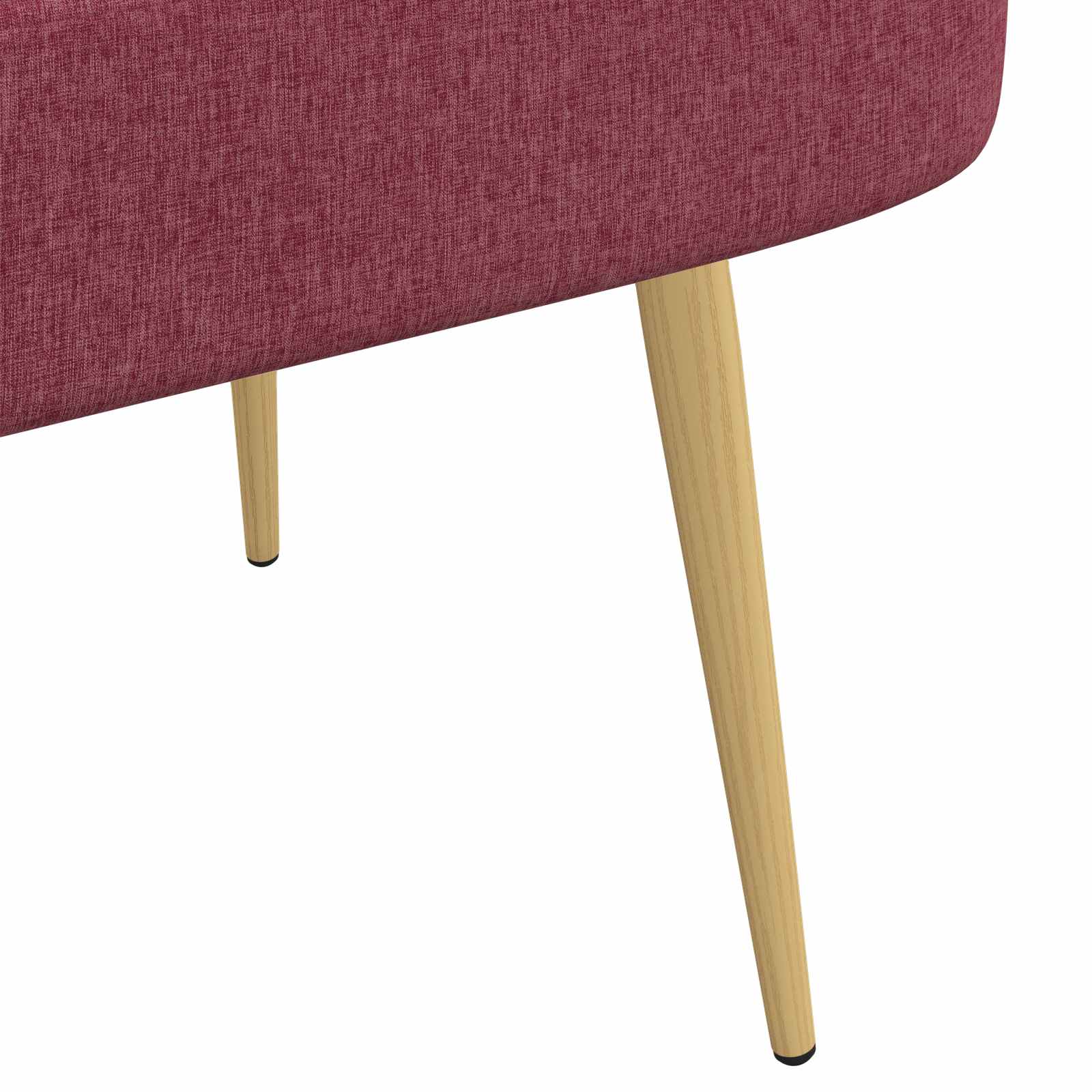 Oblikovana klupa s naslonjačem boja crnog vina 110 x 60 x 76 cm