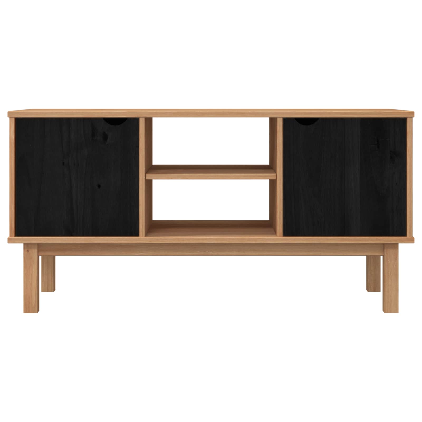 TV stalak OTTA 113,5 x 43 x 57 cm Crna Masivna borovina
