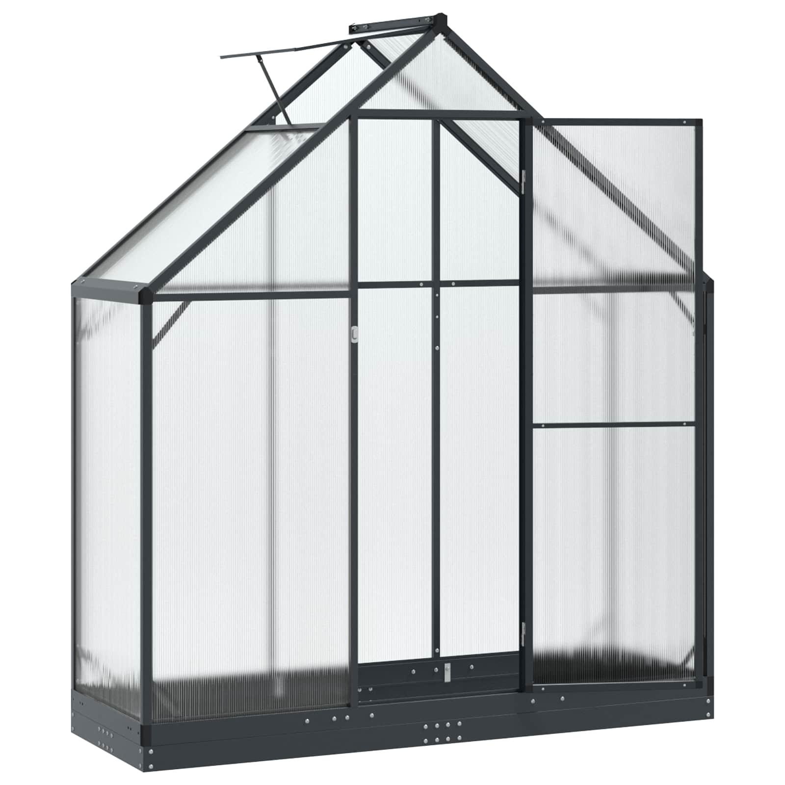 Vrtni staklenik s vratima Antracit 183,5 x 63,5 x 207 cm