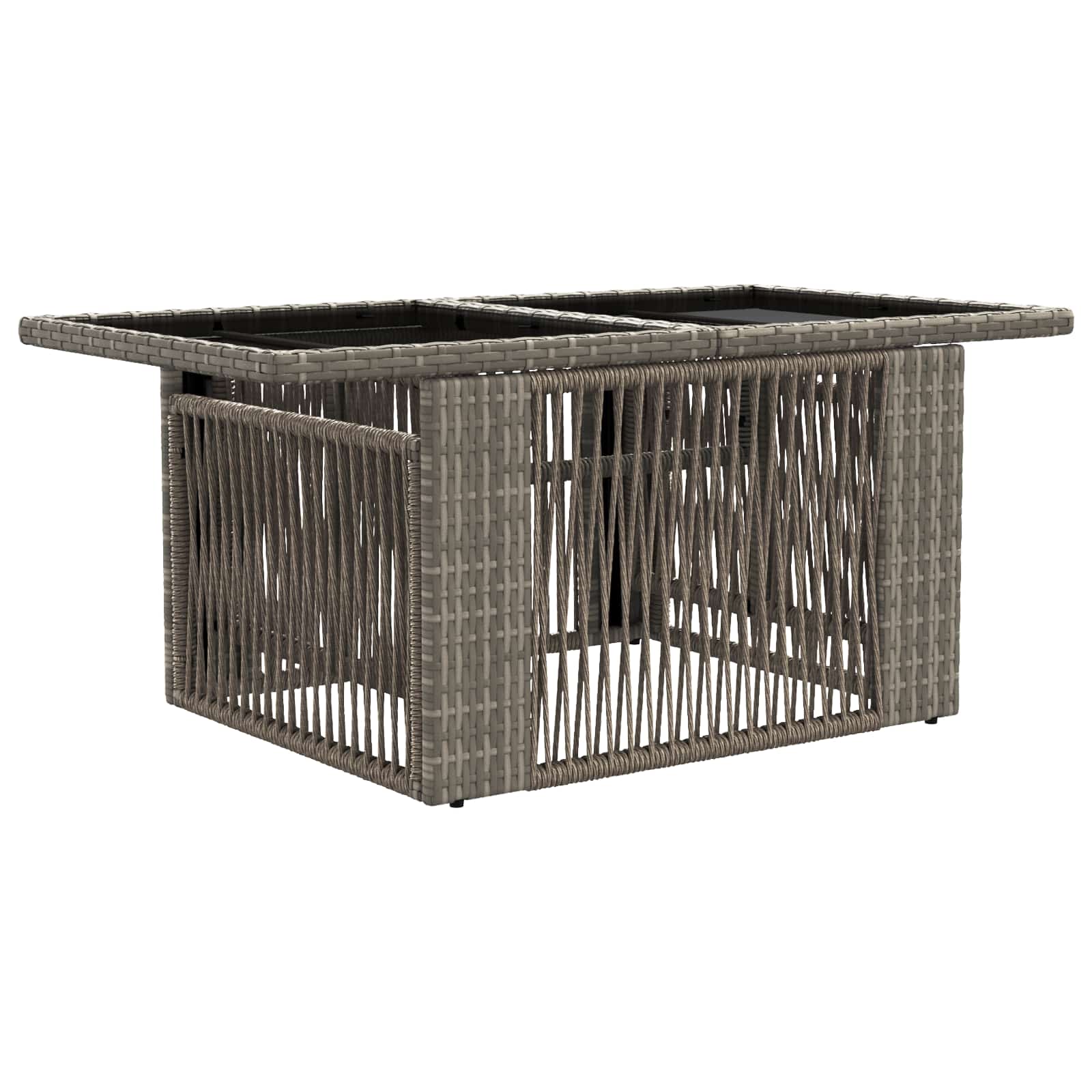 Stol za vrt Siva 100 x 55 x 37 cm PE Rattan i Staklo