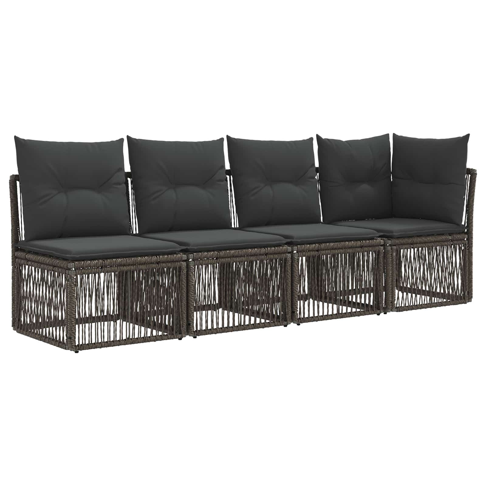 Sjedeća garnitura za vrt 8 pcs Siva i tamno siva poliratan