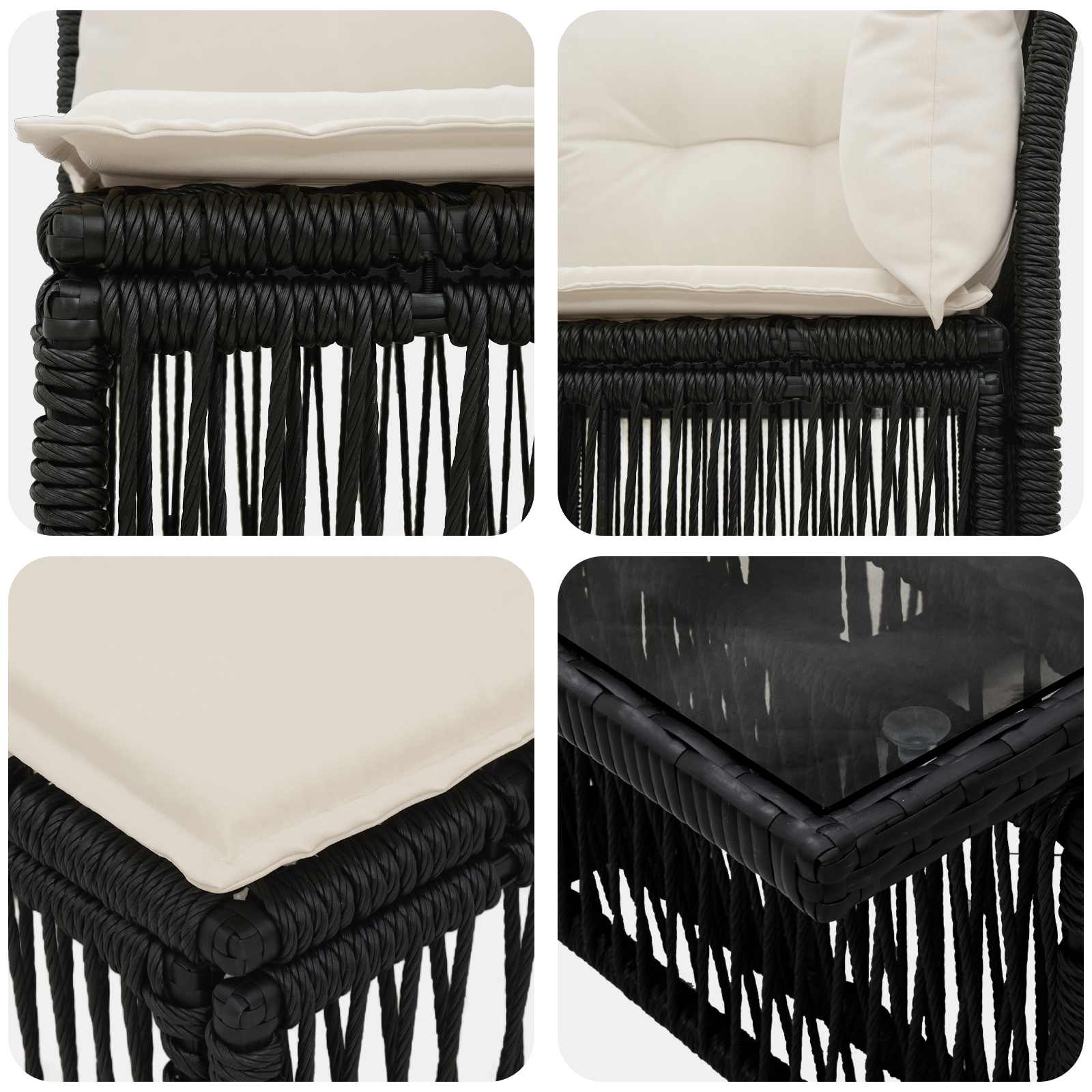 Sjedeća garnitura za vrt 13 pcs poliratan