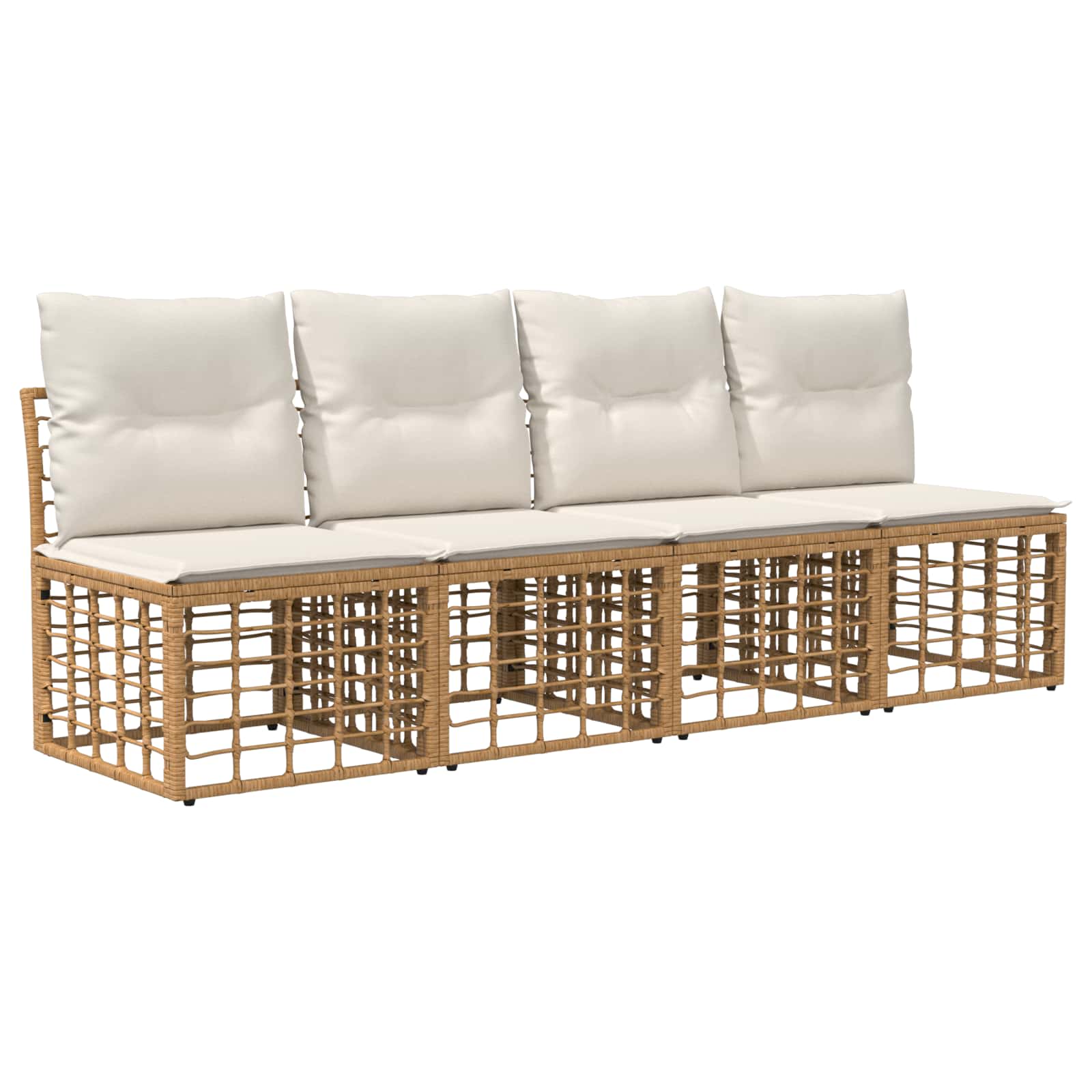 Set vanjskih sofa 14 pcs Prirodna i krema bijela Poliester