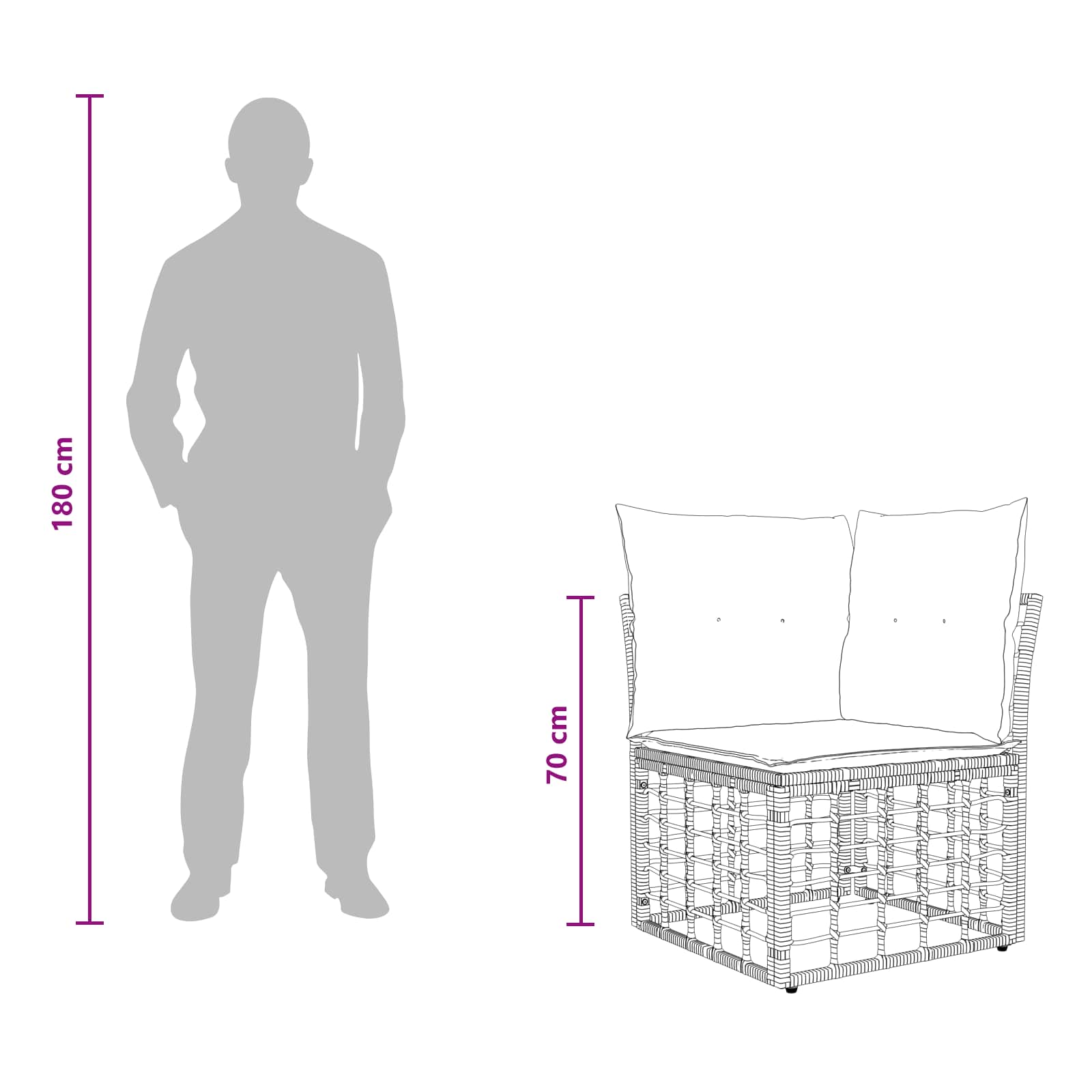 Set vanjskih sofa 14 pcs Prirodna i krema bijela Poliester