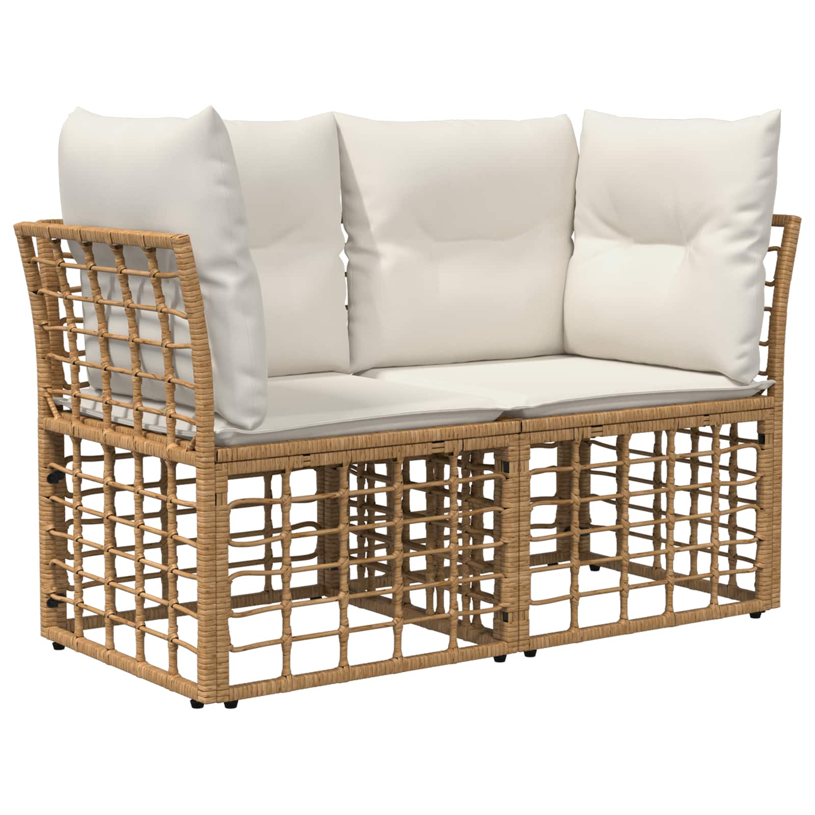 Set vanjskih sofa 14 pcs Prirodna i krema bijela Poliester