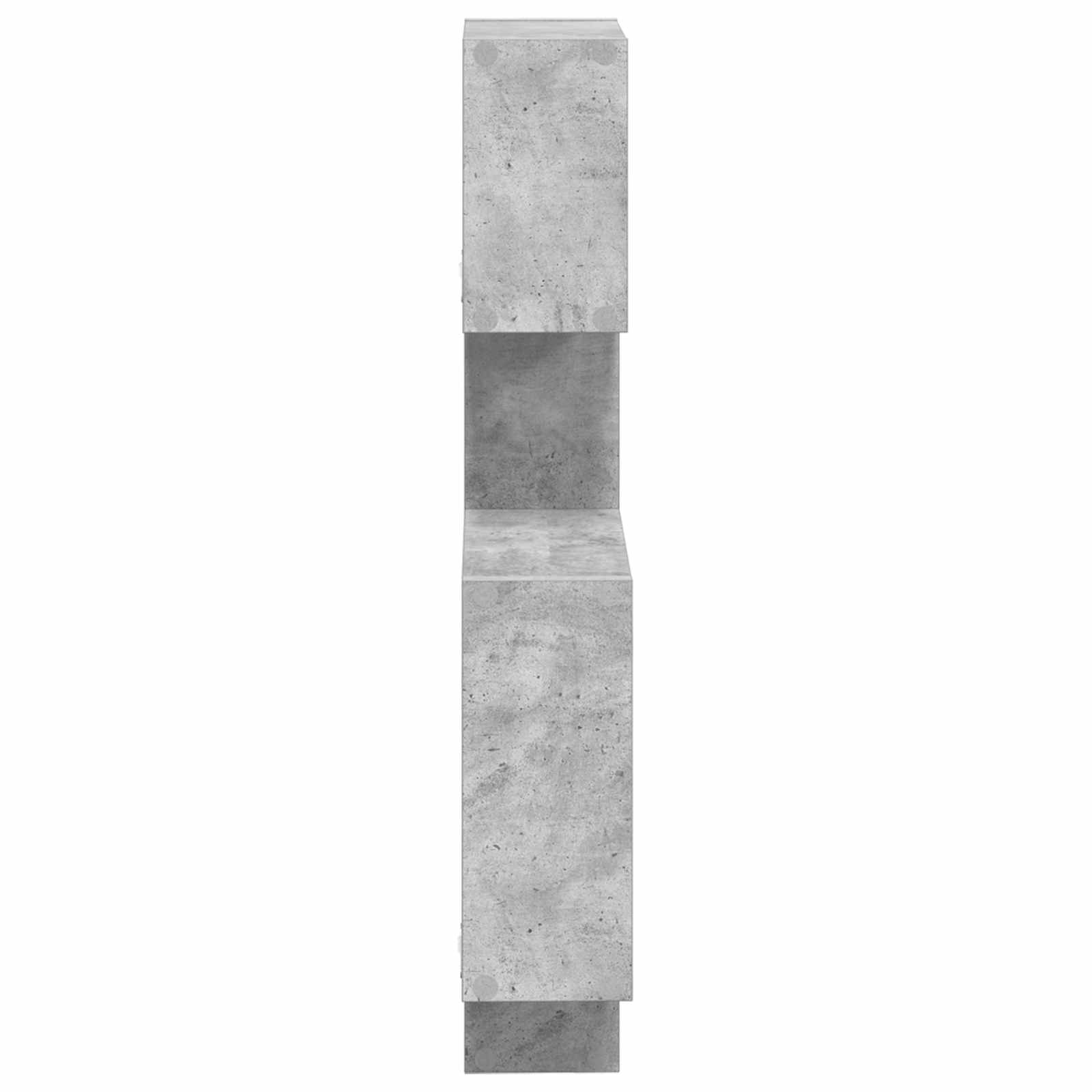 Police u obliku zida Zidna montaža Siva 64 x 13,5 x 91,5 cm