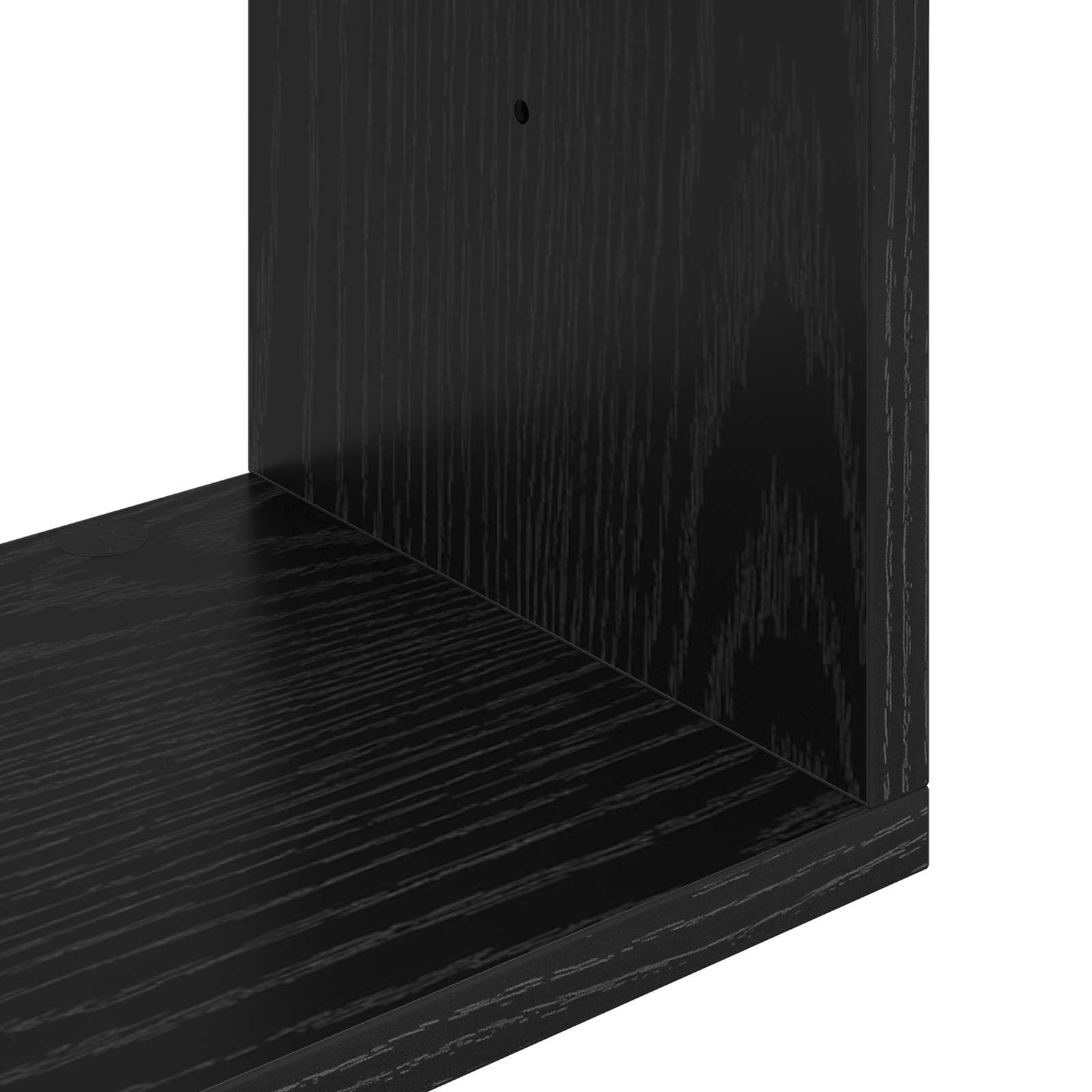 Polica na zidu Zidna montaža Crna 32 x 21 x 107 cm