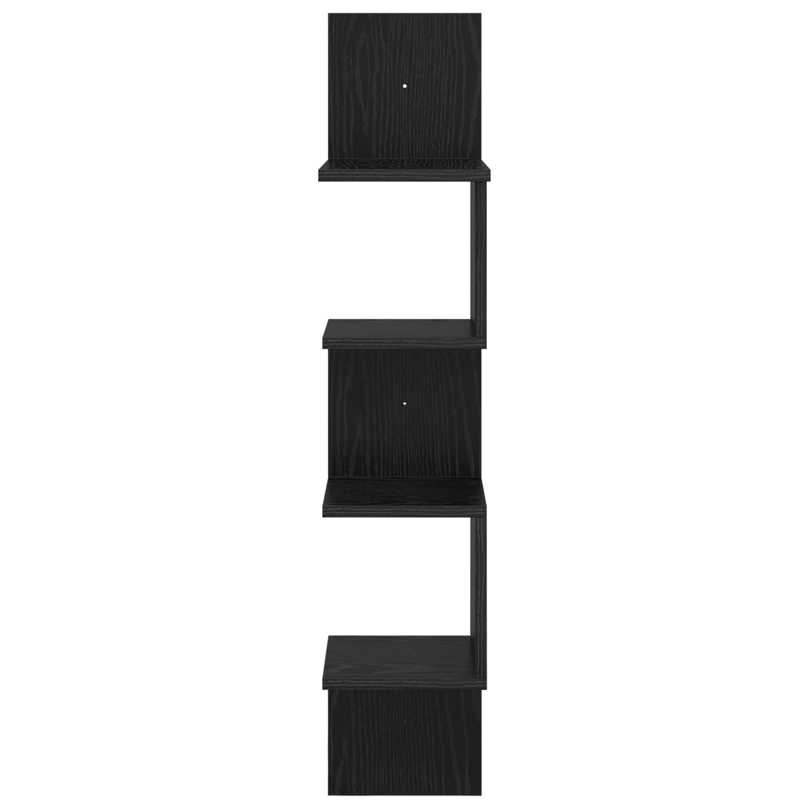 Polica na zidu Zidna montaža Crna 32 x 21 x 107 cm