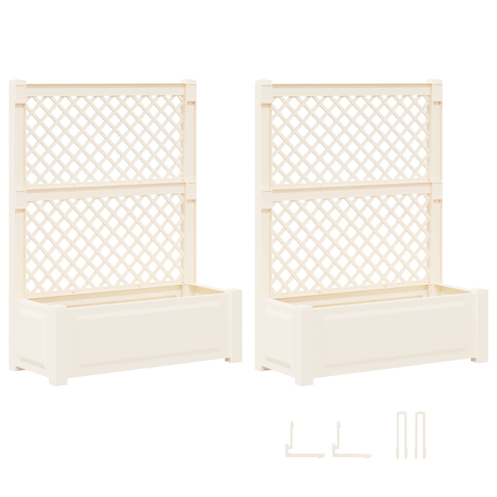 Velika s osvrtom 2 pcs Bijela 143 x 143 x 133,5 cm PP
