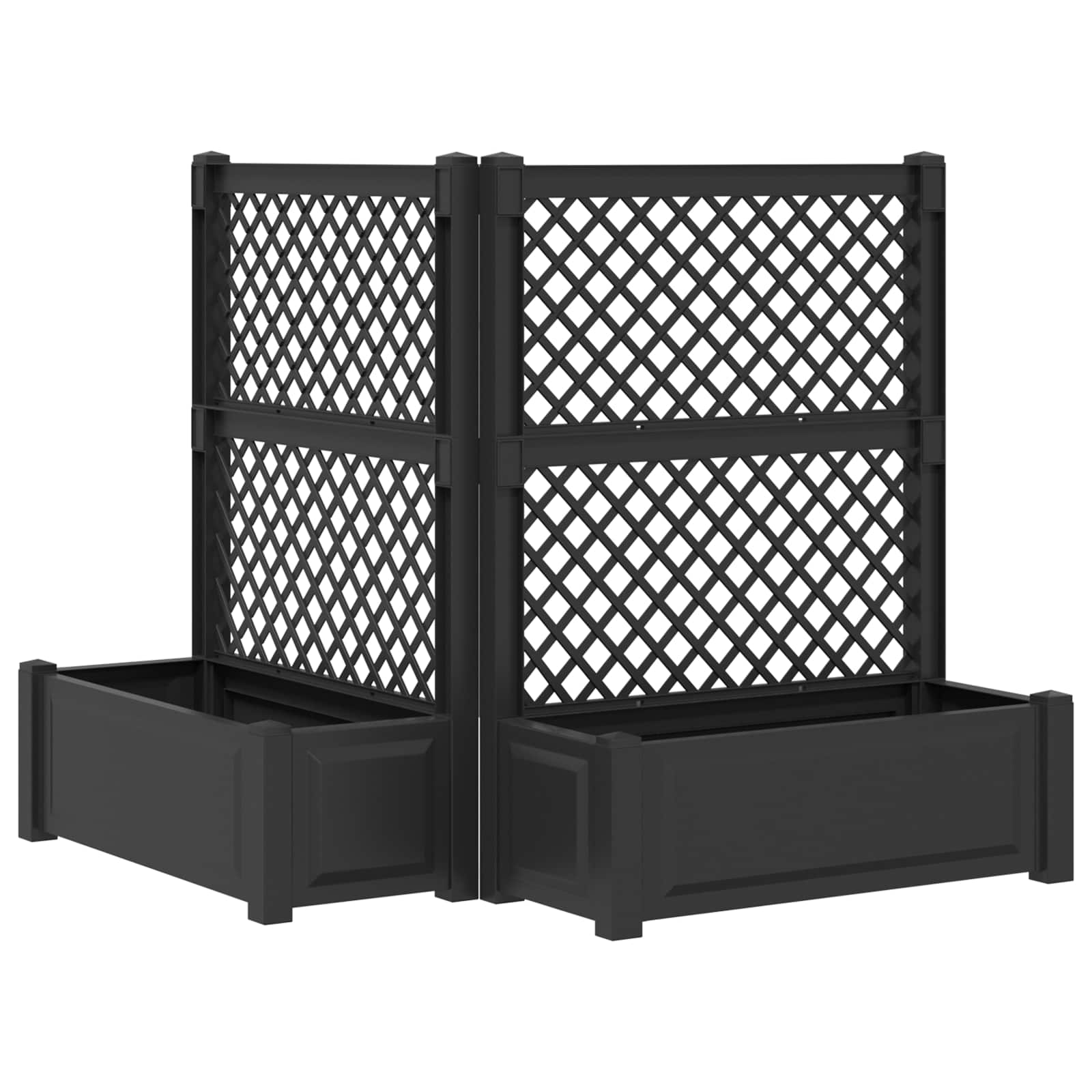 Velika s osvrtom 2 pcs Antracit 143 x 143 x 133,5 cm PP