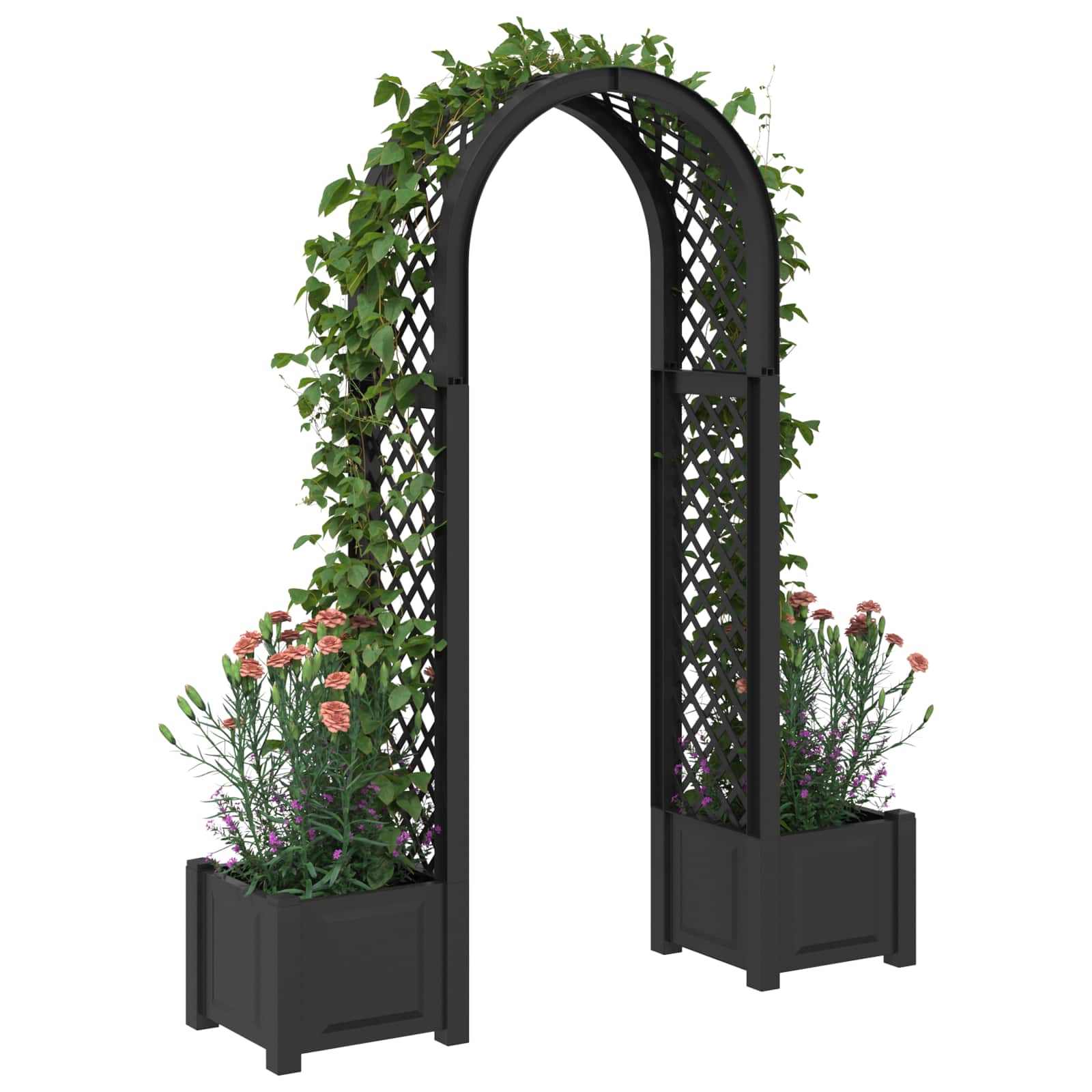 Roza arh s saksijom Antracit 168,5 x 43 x 207 cm PP