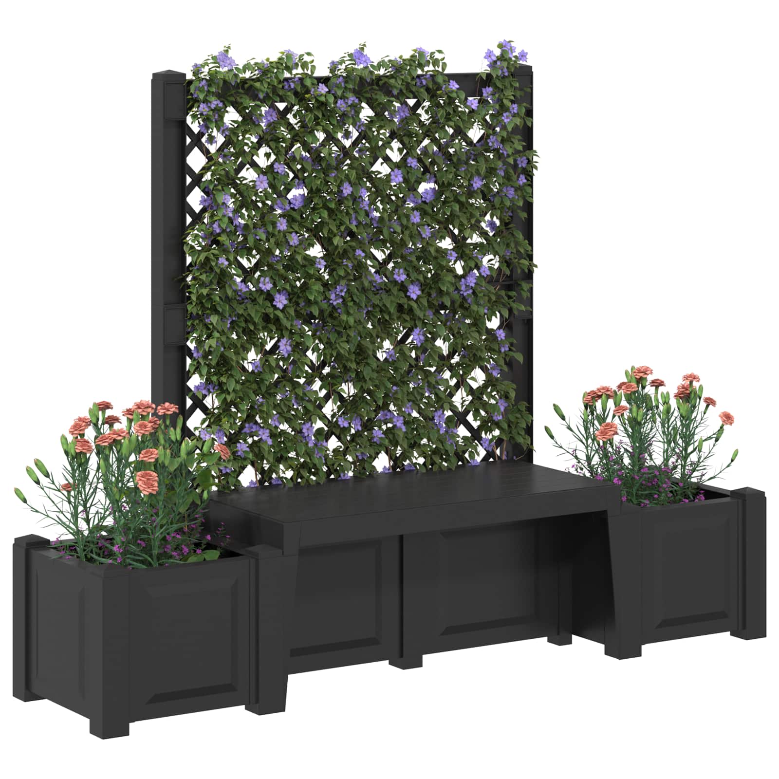 Vrtna klupa Kopenhagen Antracit 173 x 49 x 135,5 cm PP