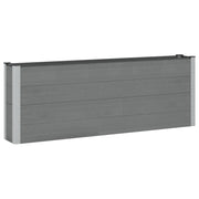 Povišena vrtna gredica Crna 200 x 30 x 72 cm WPC i aluminij