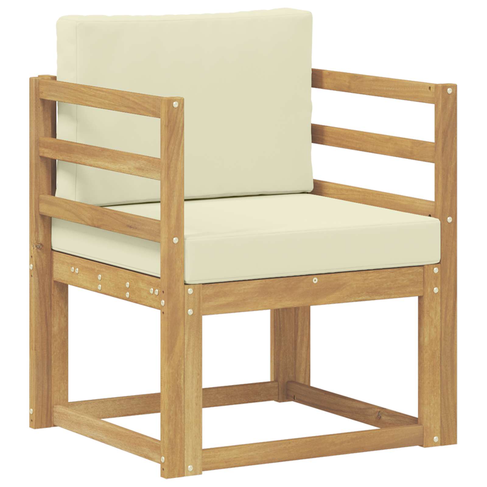 2 Komad Set vanjskih sofa Poliester Bijela i Krem