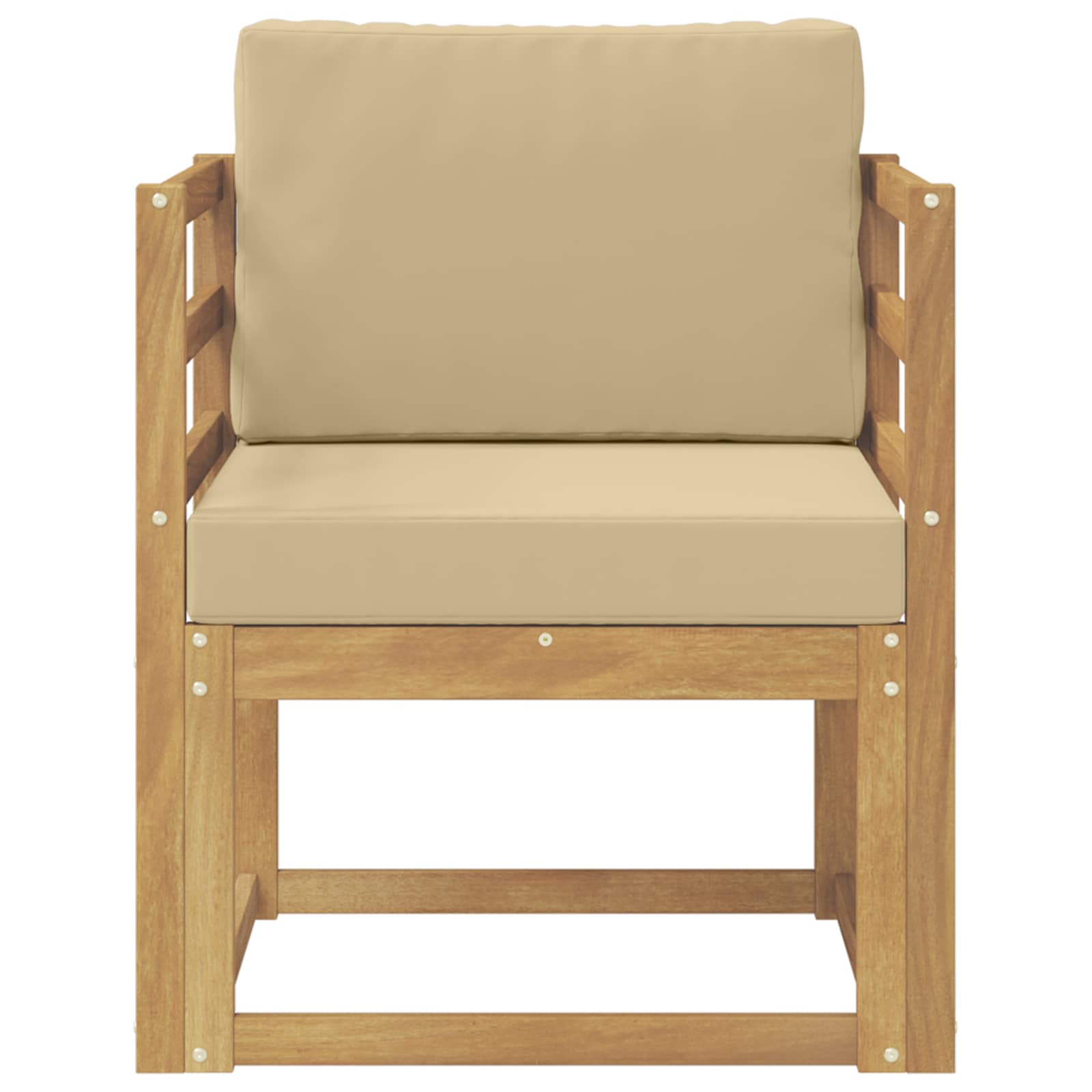 2 Komad Set vanjskih sofa Poliester Bijela i Bež
