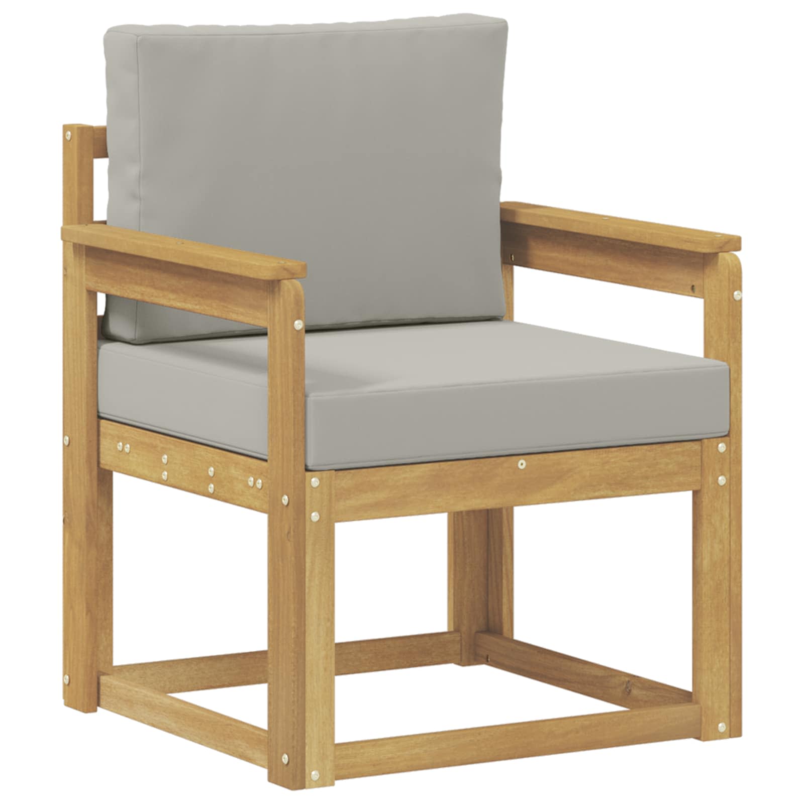 2 Komad Set vanjskih sofa Poliester Bijela i svijetlosiva