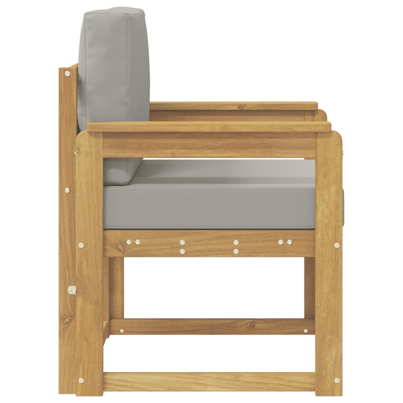 2 Komad Set vanjskih sofa Poliester Bijela i svijetlosiva
