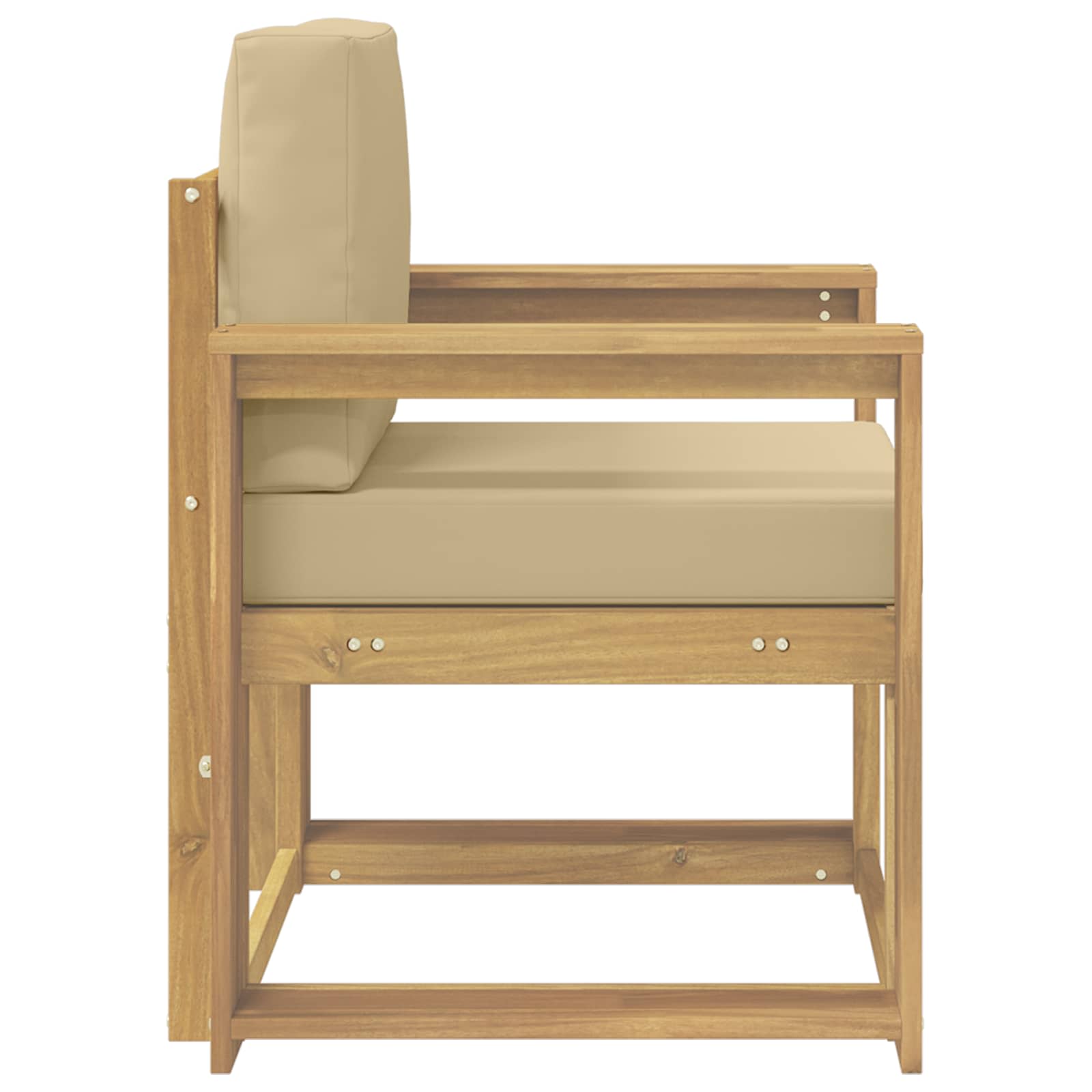 2 Komad Set vanjskih sofa Poliester Bijela i Bež