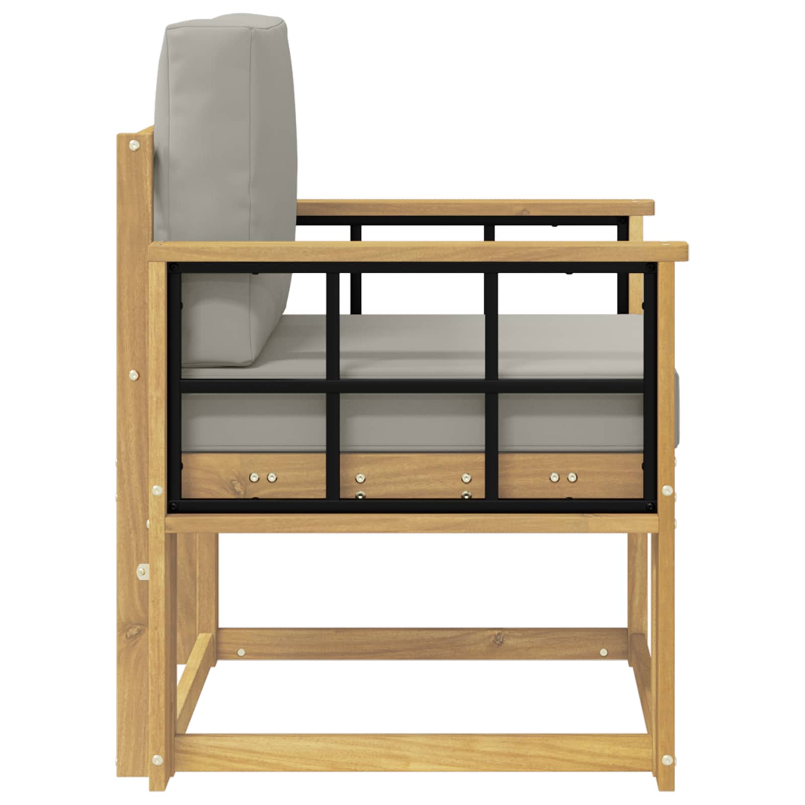 2 Komad Set vanjskih sofa Poliester Bijela i svijetlosiva