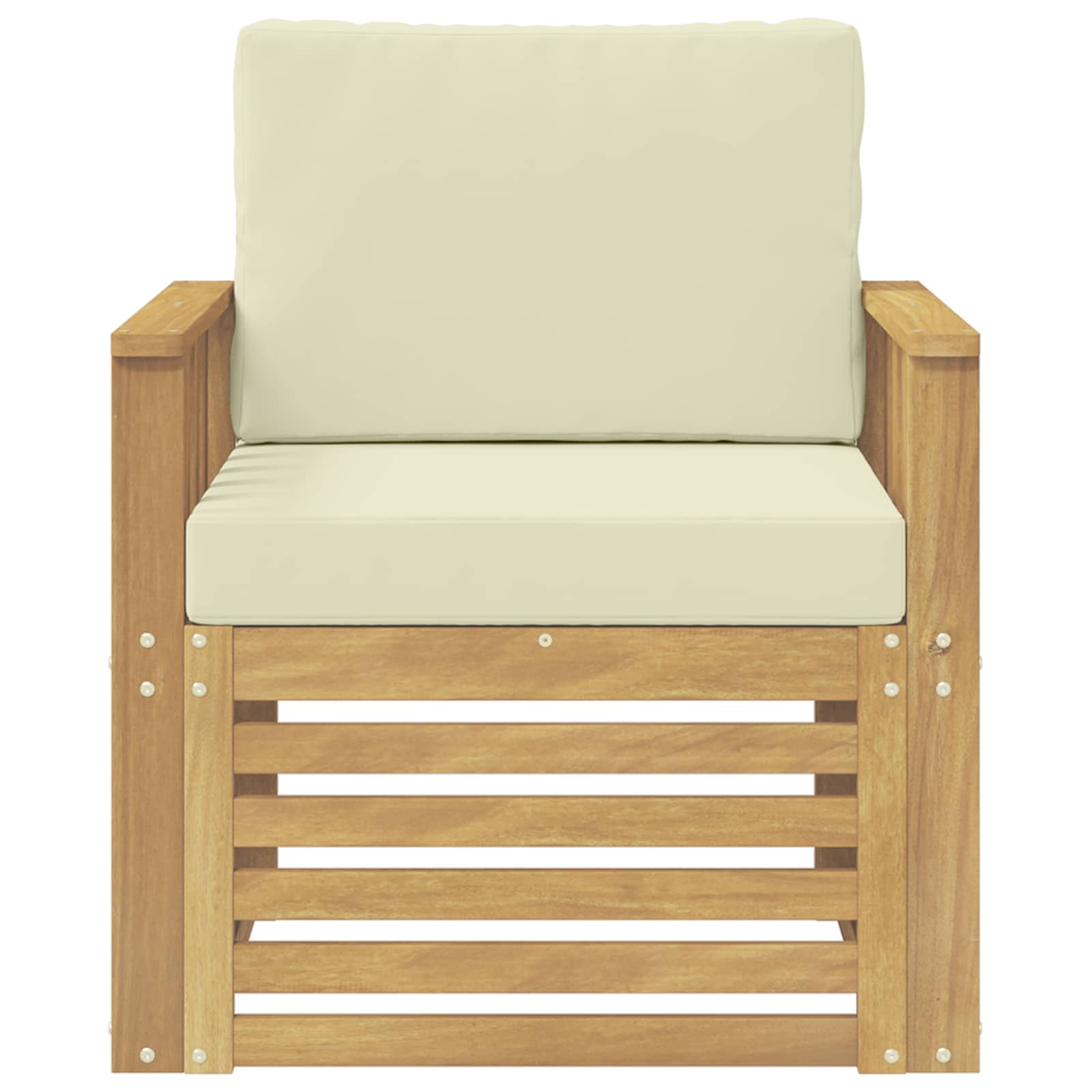 2 Komad Set vanjskih sofa Poliester Bijela i Krem