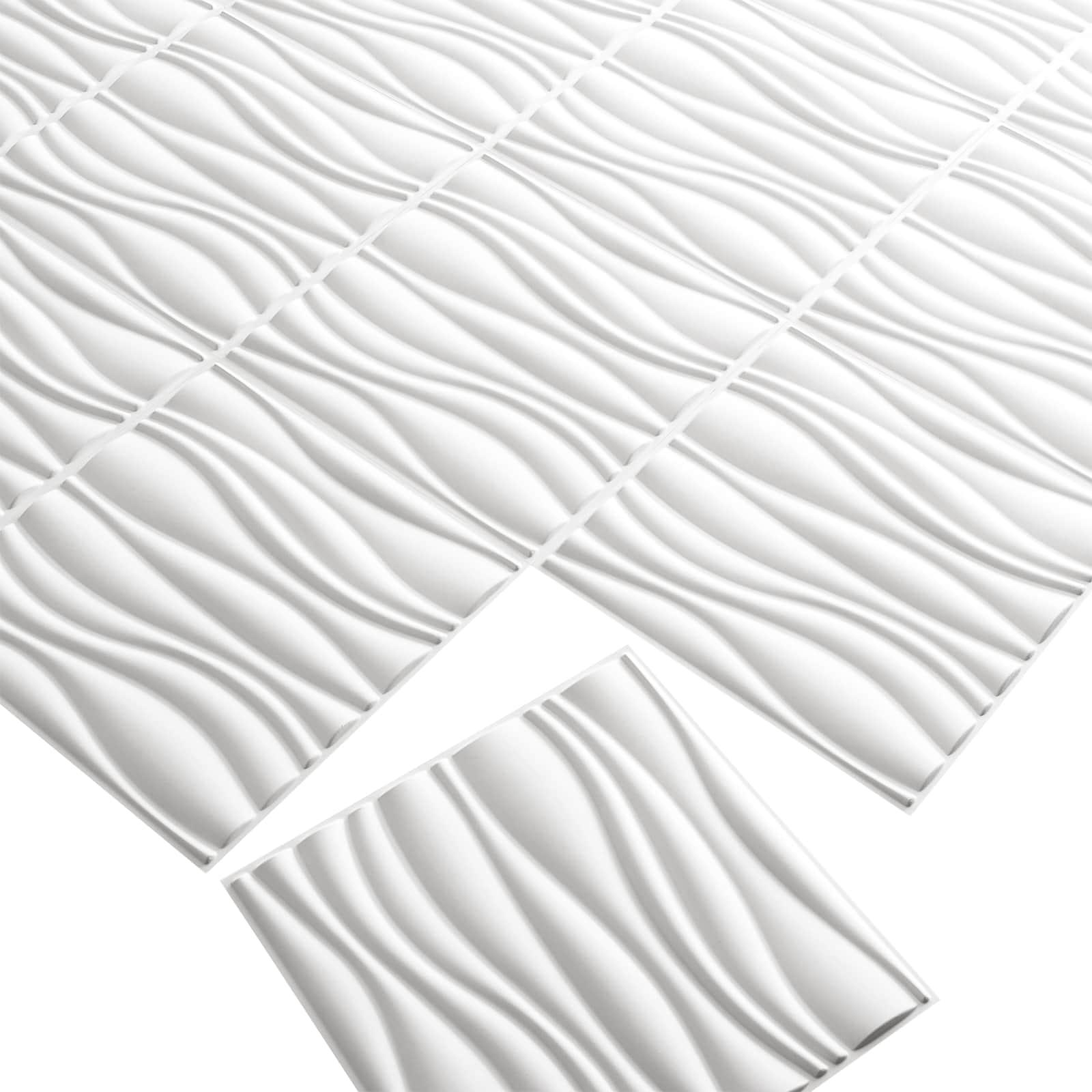 Zidne panele 12 pcs Bijela 50 x 50 cm