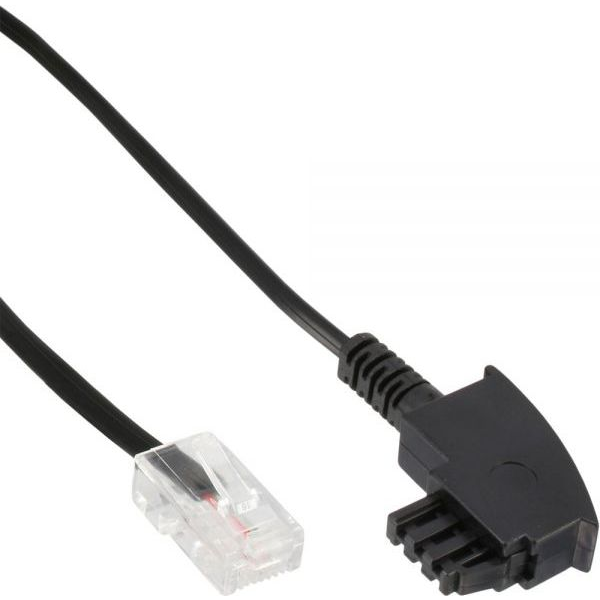 InLine 18520 telefonski kabel 20 m Crno