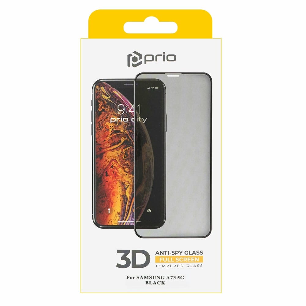 Prio 3D Anti-Spy tvrzené sklo pro Samsung A73 5G černé