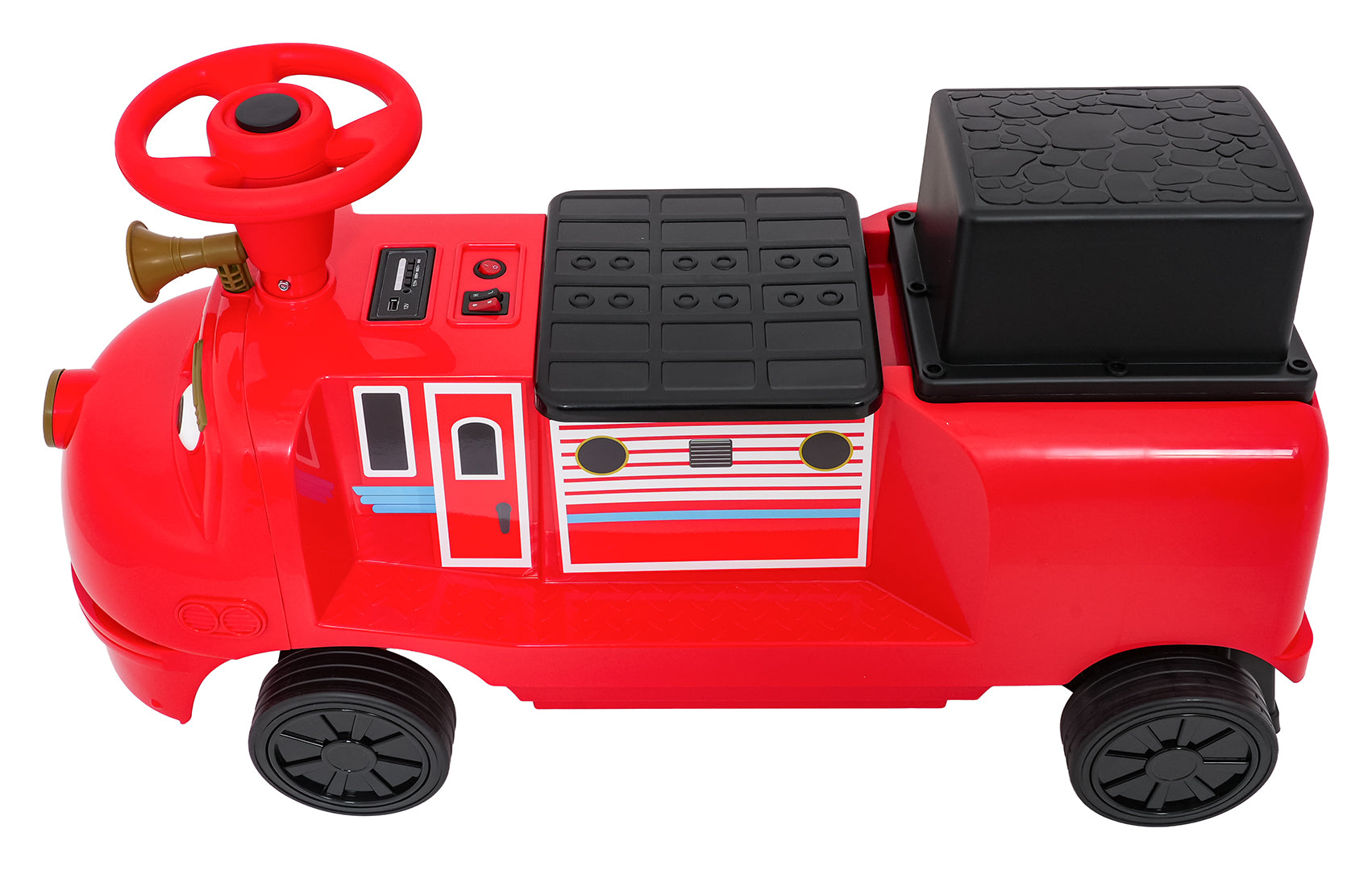 Lokomotiva na akumulator "Red Station" - dvosjed - crvena